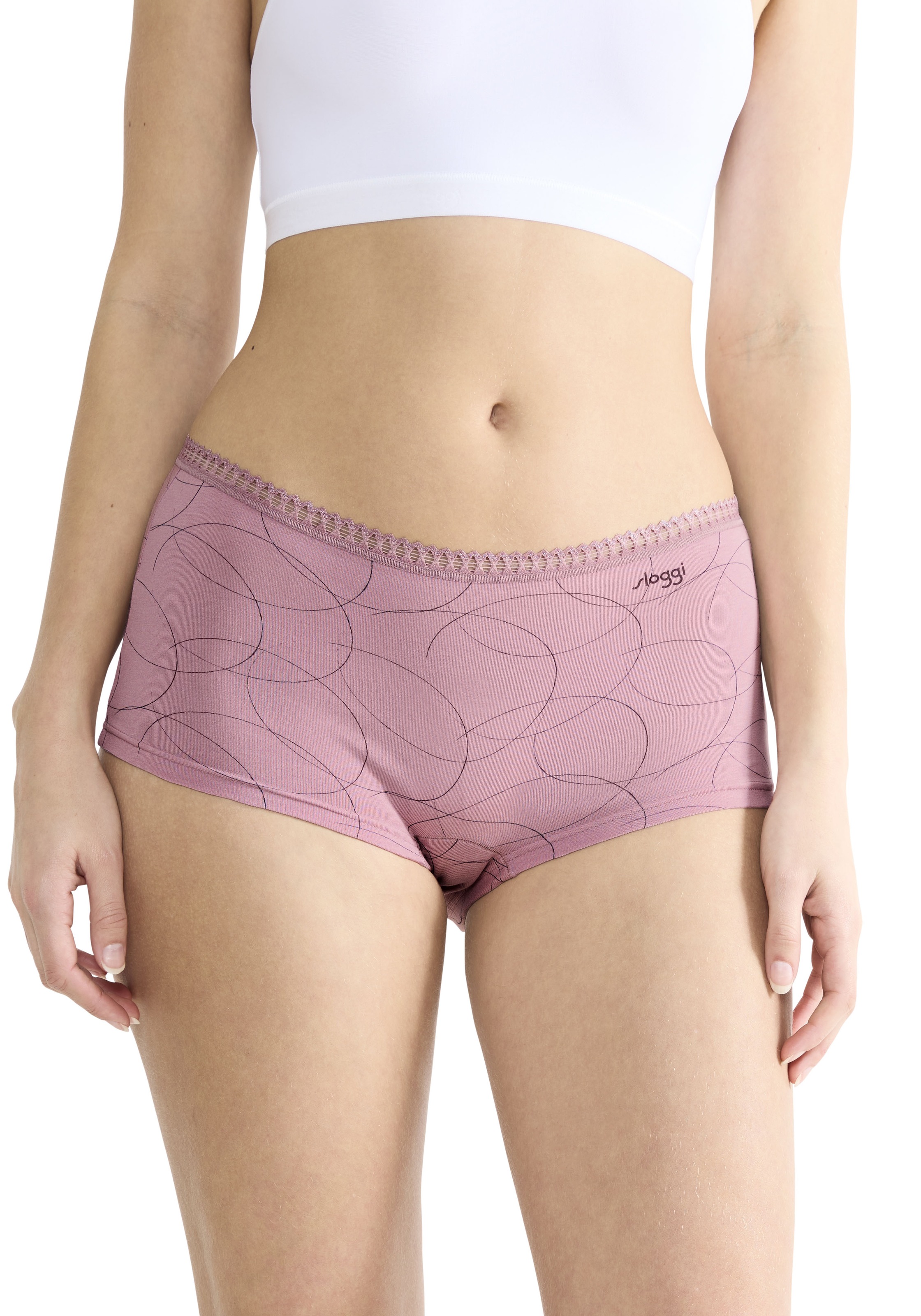 sloggi Retro Pants "GO Crush" 3er Pack, Spitzendetails, Multipack, Baumwoll günstig online kaufen