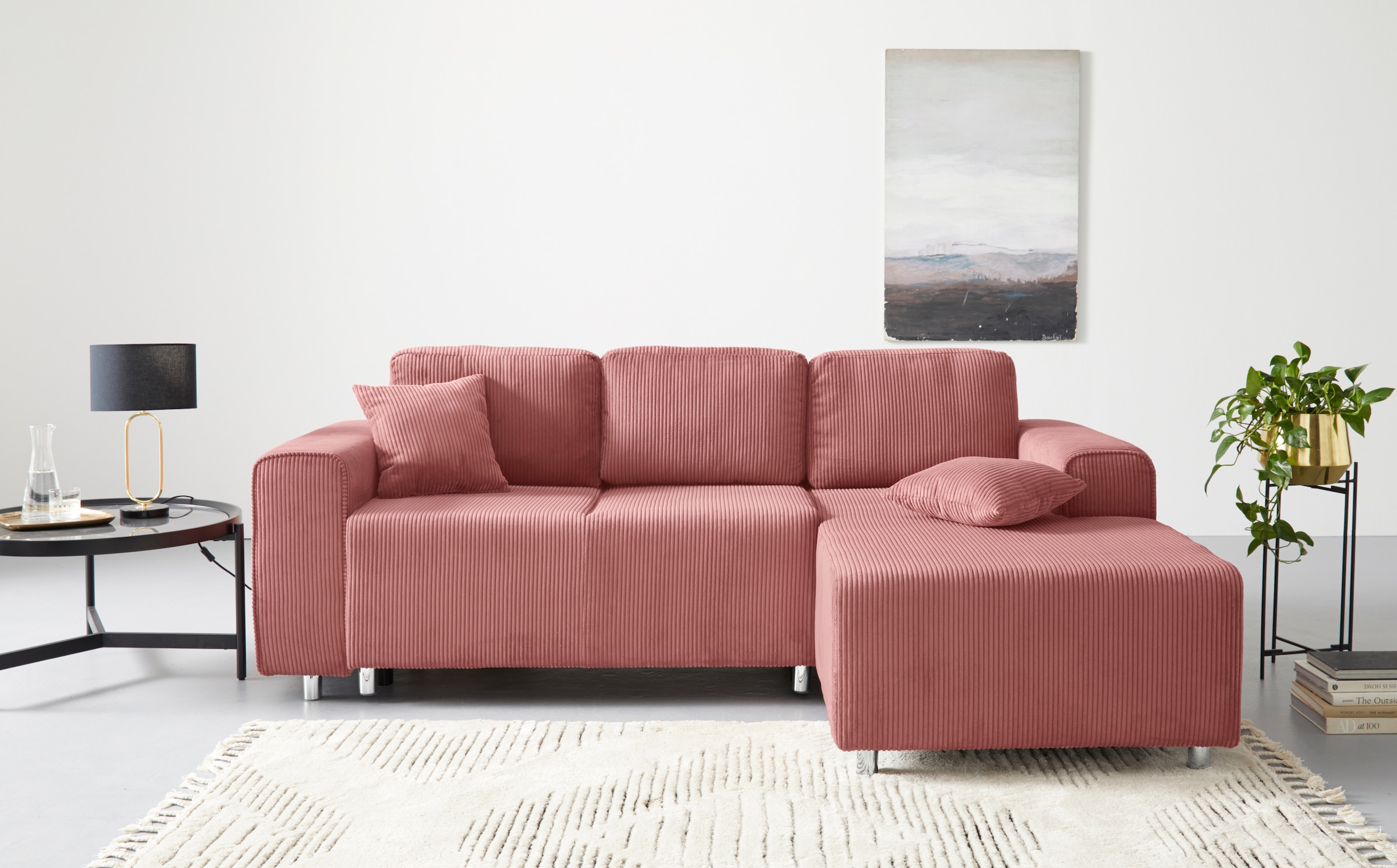 Home affaire Ecksofa "Györ", L-Form, wahlweise mit Bettfunktion und Bettkas günstig online kaufen