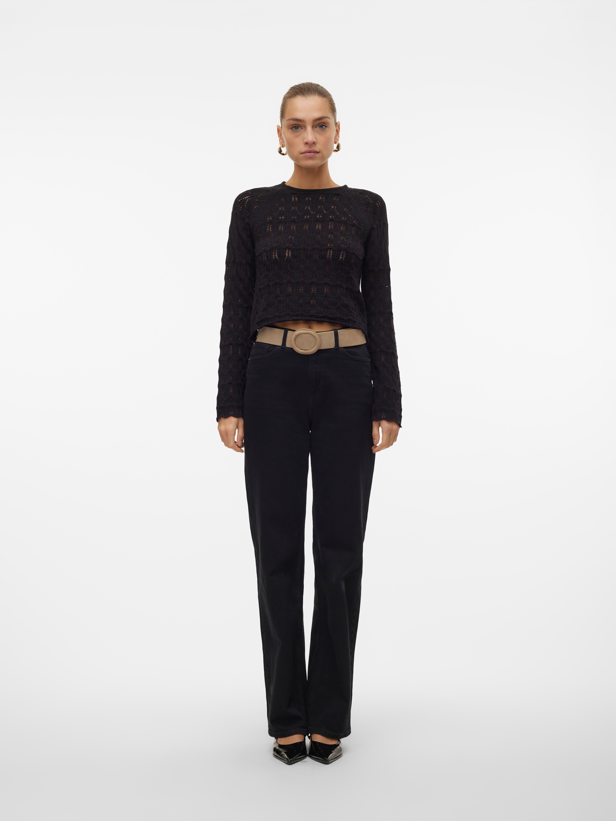 Vero Moda Strickpullover »VMNEWFABIENNE LS O-NECK PULLOVER NOOS«