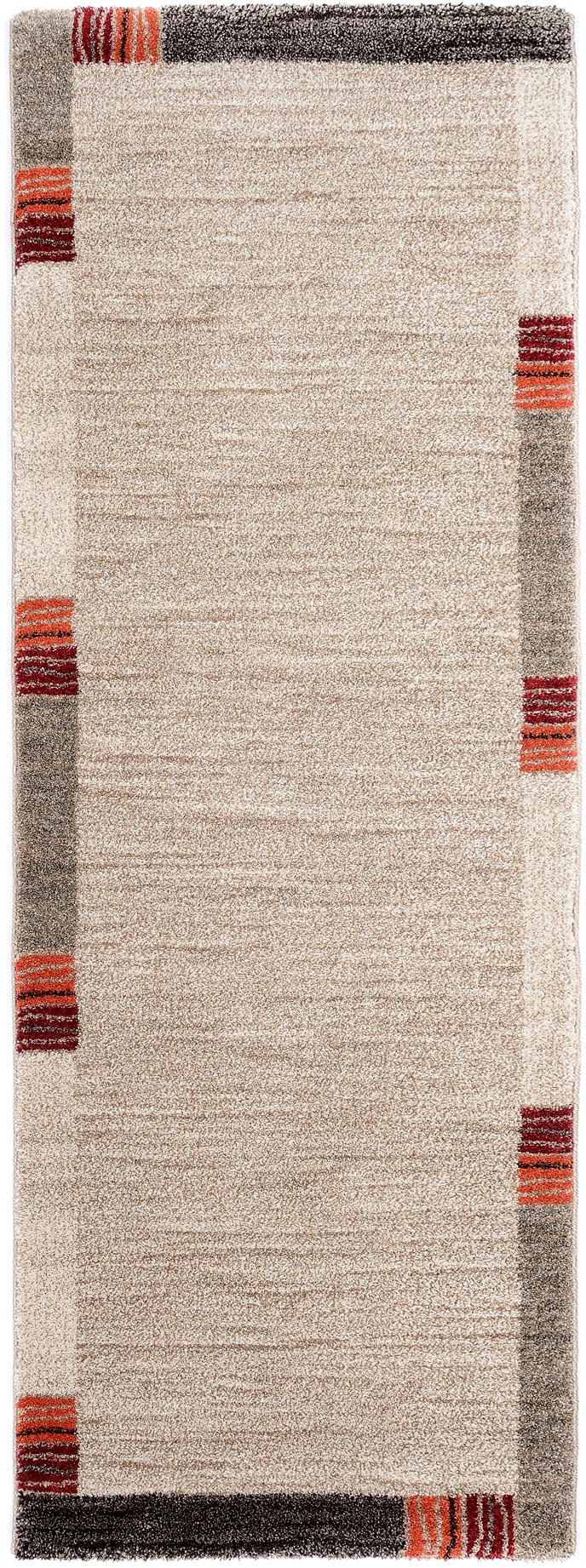 OCI DIE TEPPICHMARKE Teppich "CASTLE FLORA, auch als Läufer und Rund" rechteckig 20 mm Höhe dichter Frisé Kurzflor, farbiger Bordüre, Wohnzimmer, Schlafzimmer