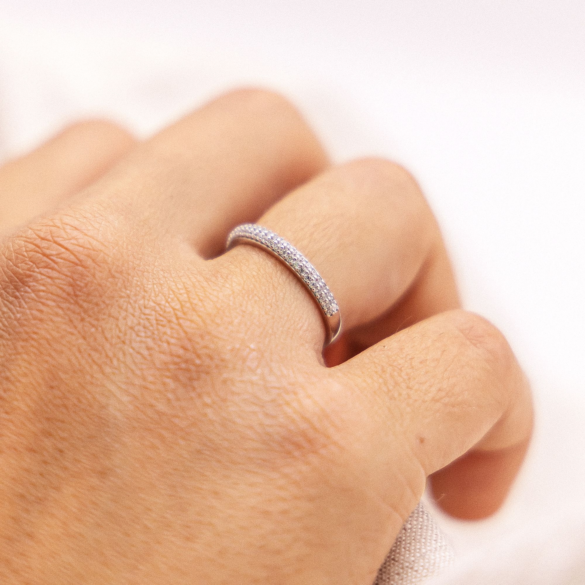 Fascination by Ellen K. Gold 375 Ring White Size 21 2