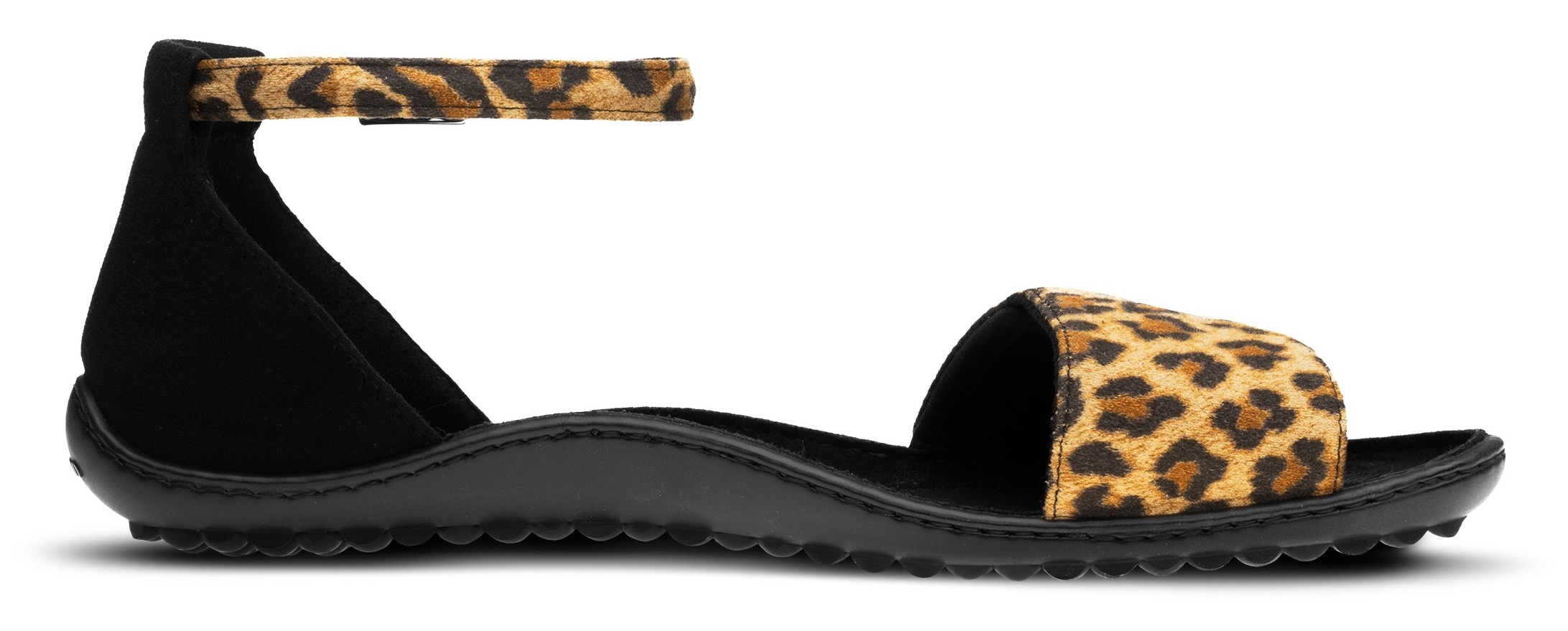 Leguano Barfußschuh »JARA«  Sommerschuh, Riemchensandale, Flats in angesagter Leo-Optik