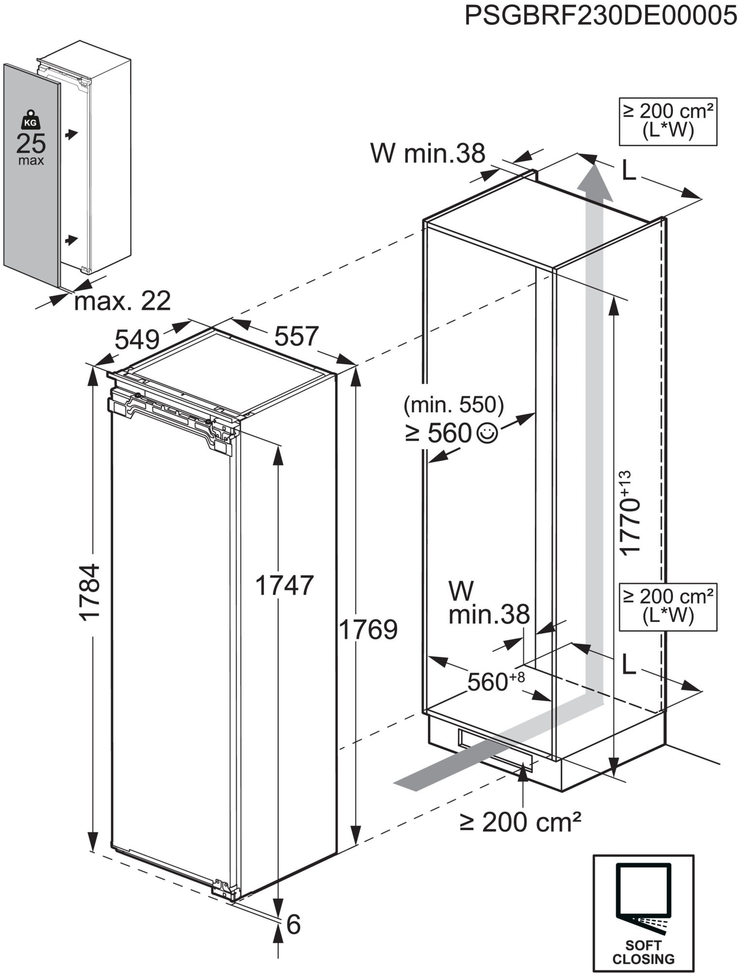 AEG Einbaukühlschrank 9000 »923586301«, LongFresh 0 °C-Zone