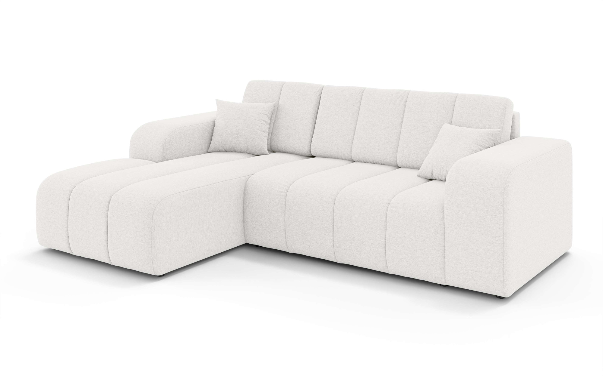 INOSIGN Ecksofa »CASSY L-Form, Schlafsofa mit Bettkasten, Maße B/T/H: 245/165/88 cm«, mit 2 Rückenkissen, Recamiere rechts oder links bestellbar