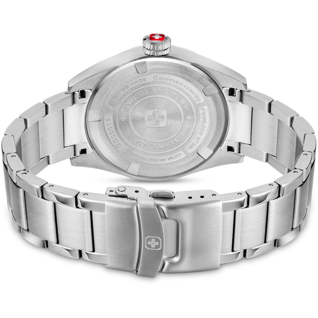 Swiss Military Hanowa Schweizer Uhr »GREYHOUND, SMWGG0001504«, Quarzuhr, Armbanduhr, Herrenuhr, Swiss Made, Saphirglas