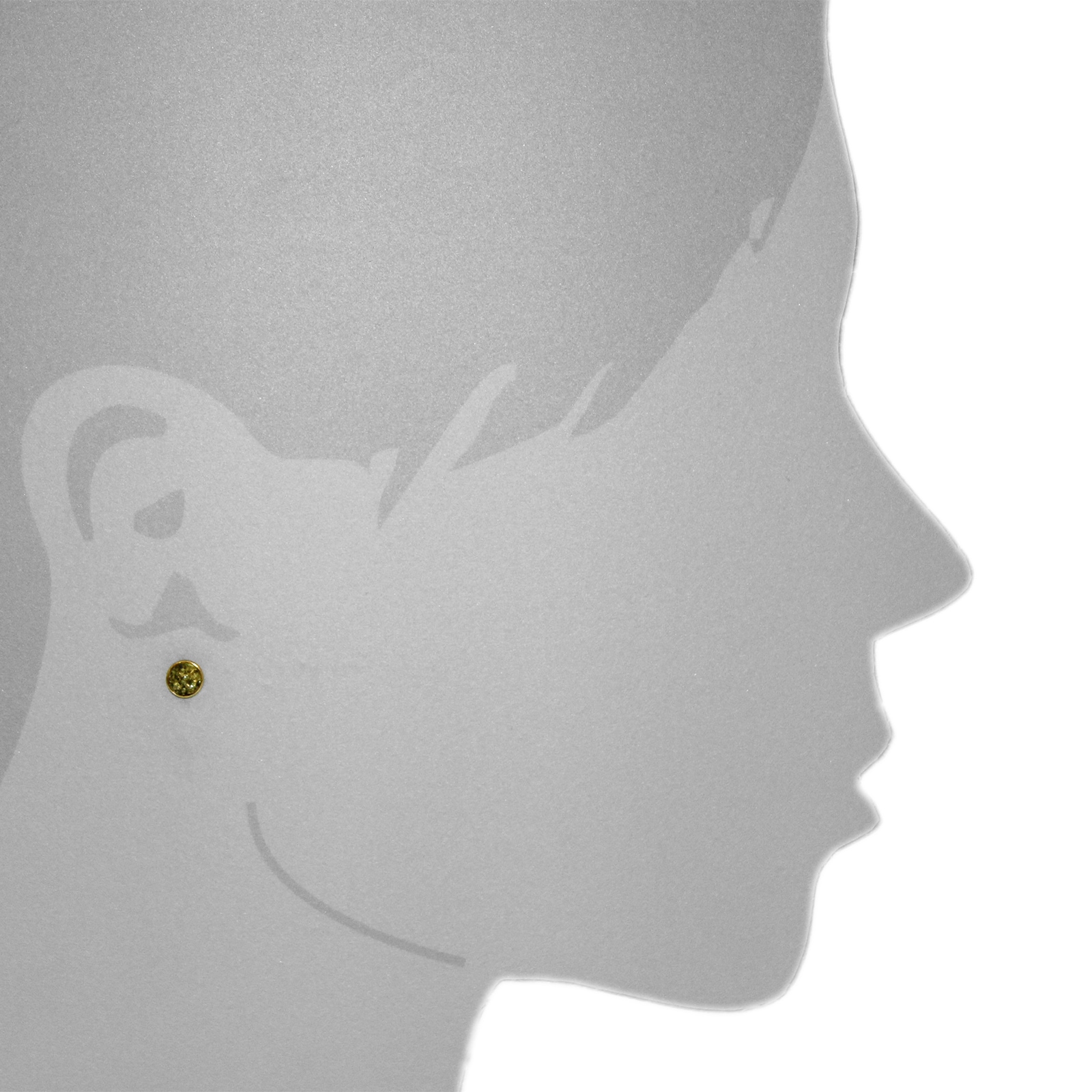OSTSEE-SCHMUCK Paar Ohrstecker »- Classic 6 mm - Silber 925/000, vergoldet - Bernstein«