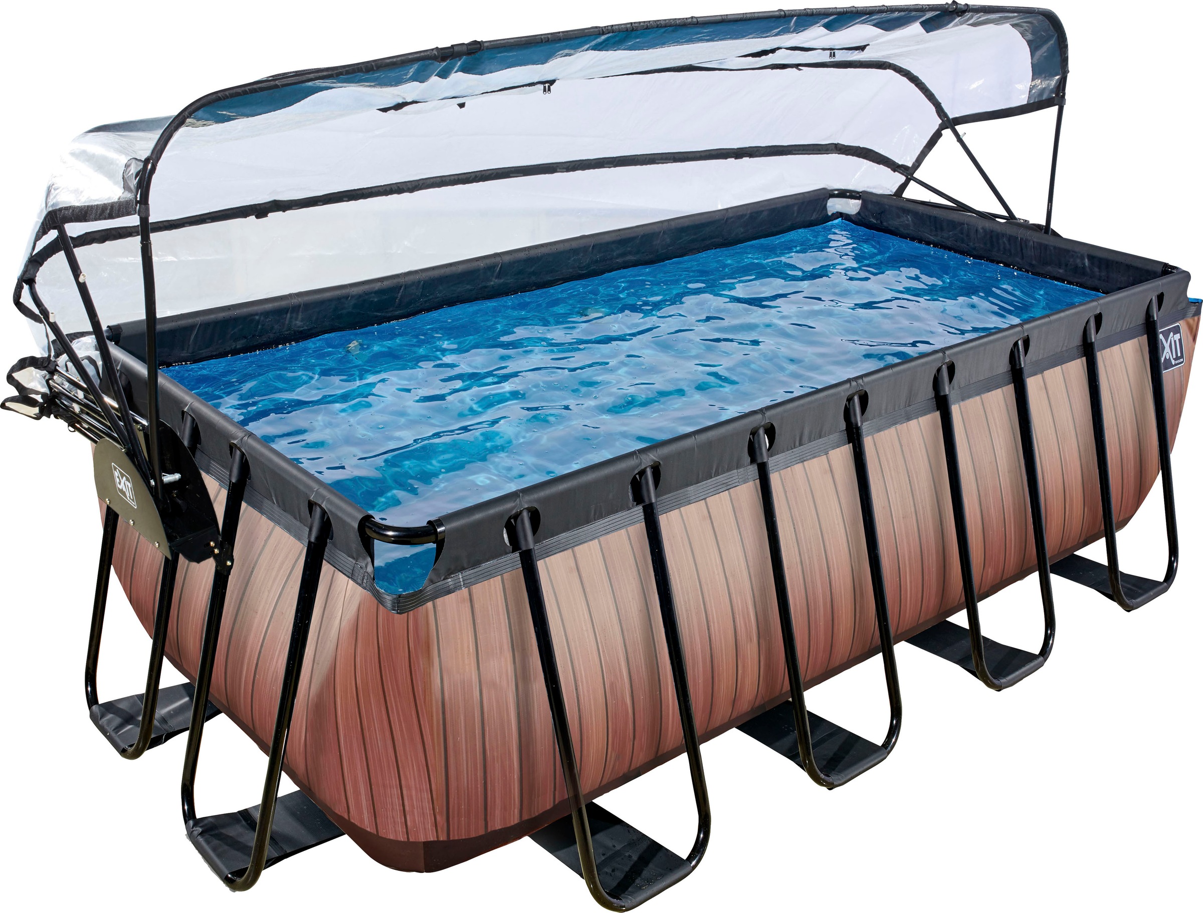 Framepool »inkl. multifunktionaler Poolabdeckung«, (Set, 4 tlg.), BxLxH: 200x400x122...