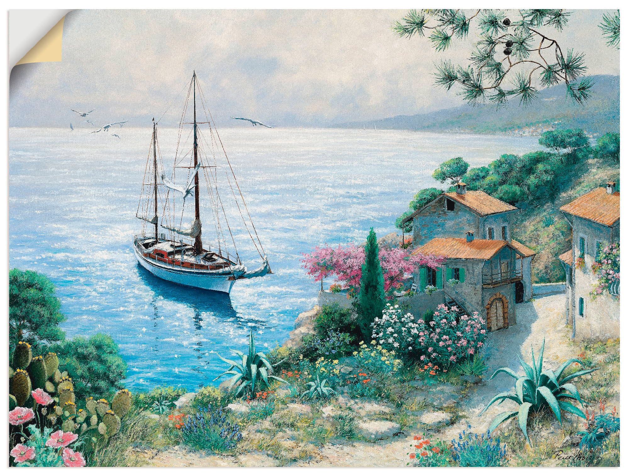 Artland Wandbild "Die Bucht", Boote & Schiffe, (1 St.), als Leinwandbild, W günstig online kaufen