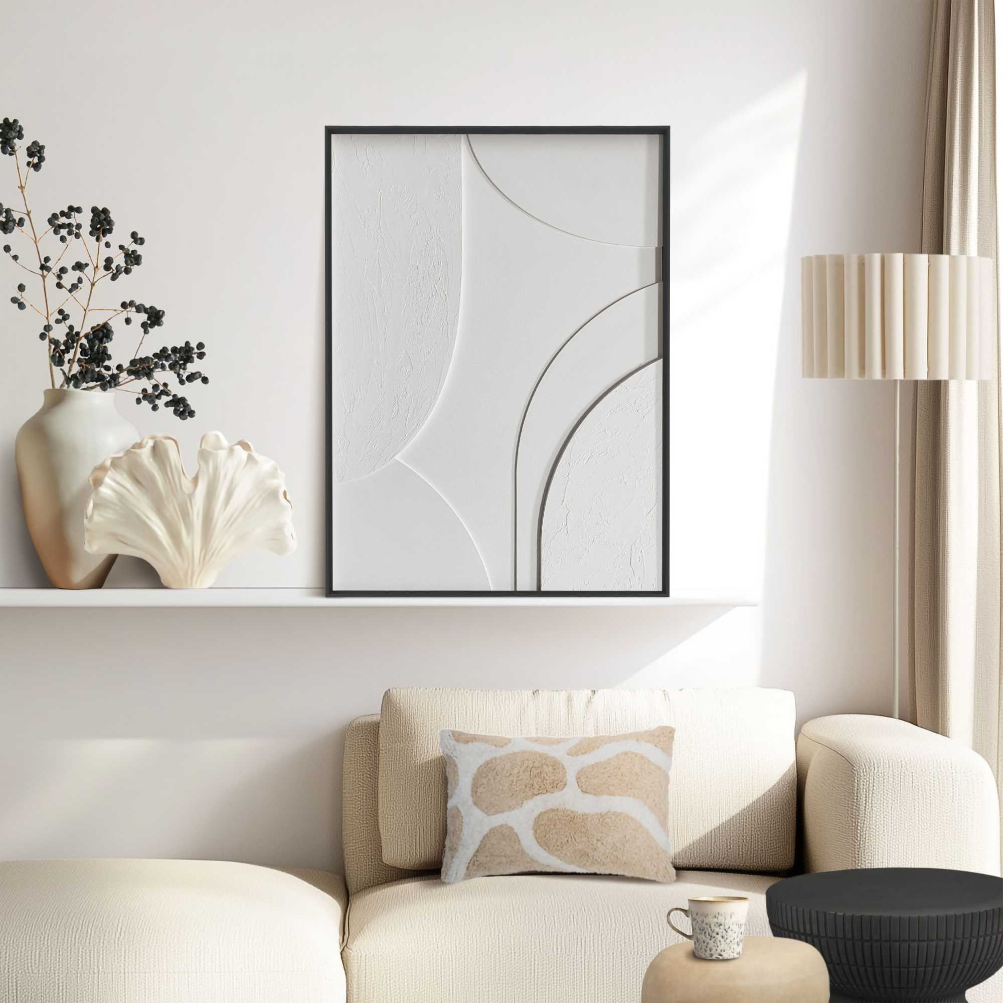 Reinders! Wandbild »Terrace«, Wohnzimmer - Weiß - MDF - Abstrakt - 50x70 cm