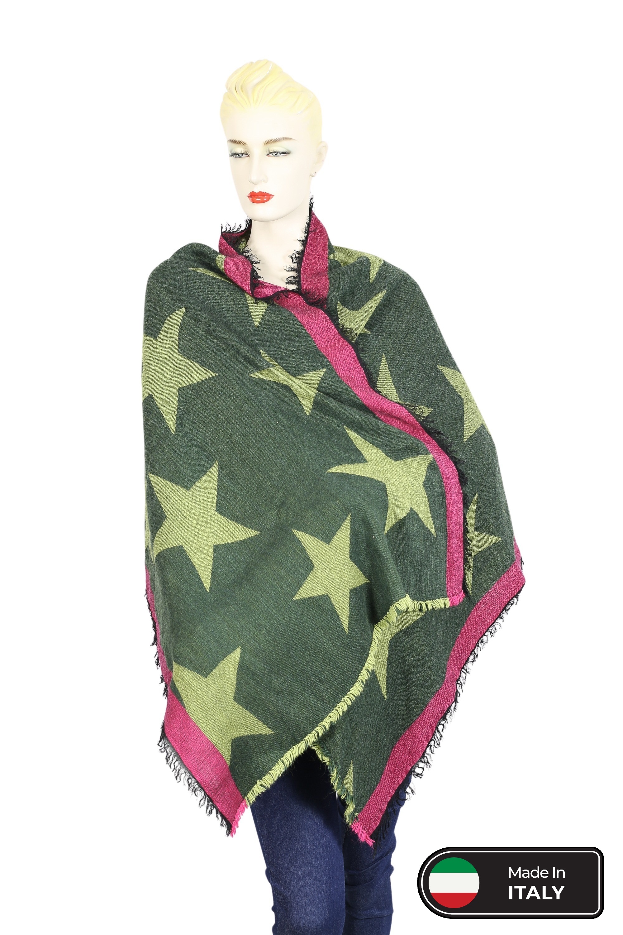 COLLEZIONE ALESSANDRO Wollschal »Sternen«, mit Wollanteil, Made in Italy