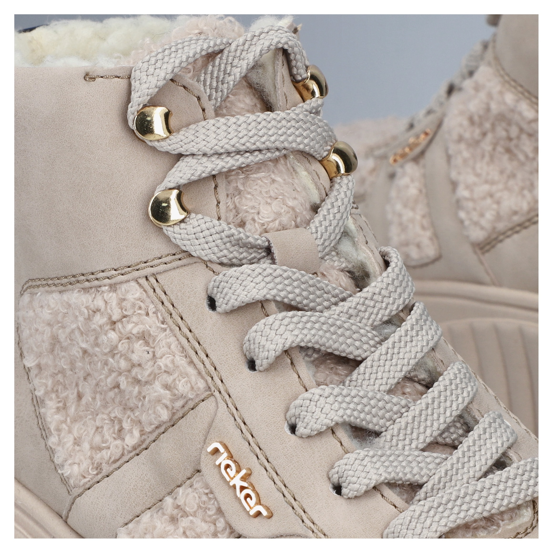 Rieker Winterboots, Schnürboots, High Top Sneaker, Stiefelette mit gepolstertem Schaftrand
