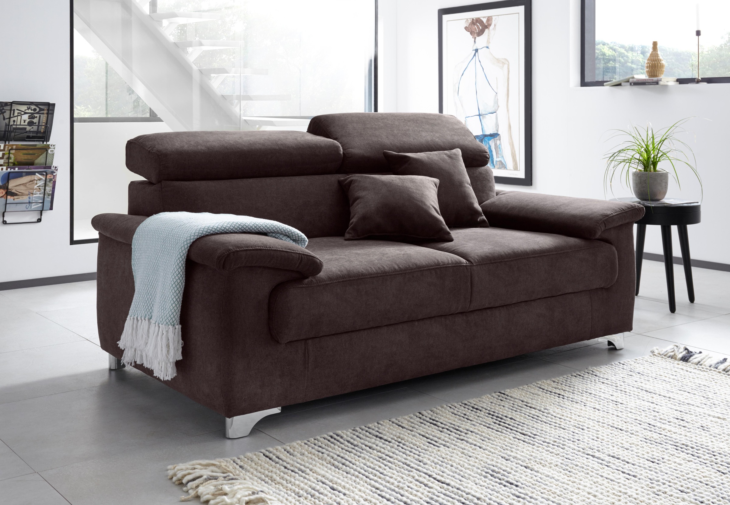 DOMO collection 2-Sitzer "Mira inklusive Kopfteilverstellung für mehr Wohlf günstig online kaufen