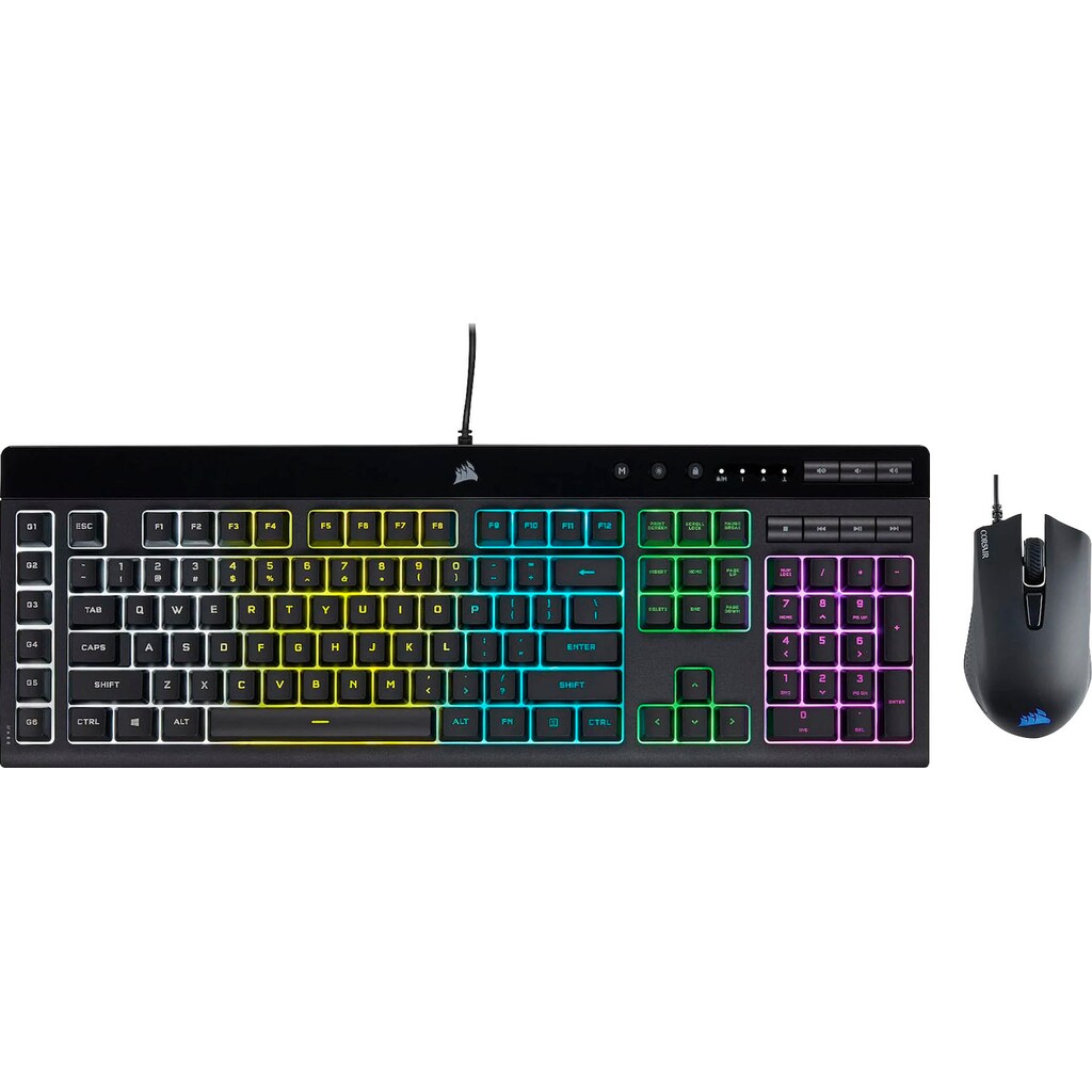 Corsair Tastatur- und Maus-Set »K55 RGB PRO QWERTZ+ HARPOON RGB PRO Gaming-Bundle (DE)«