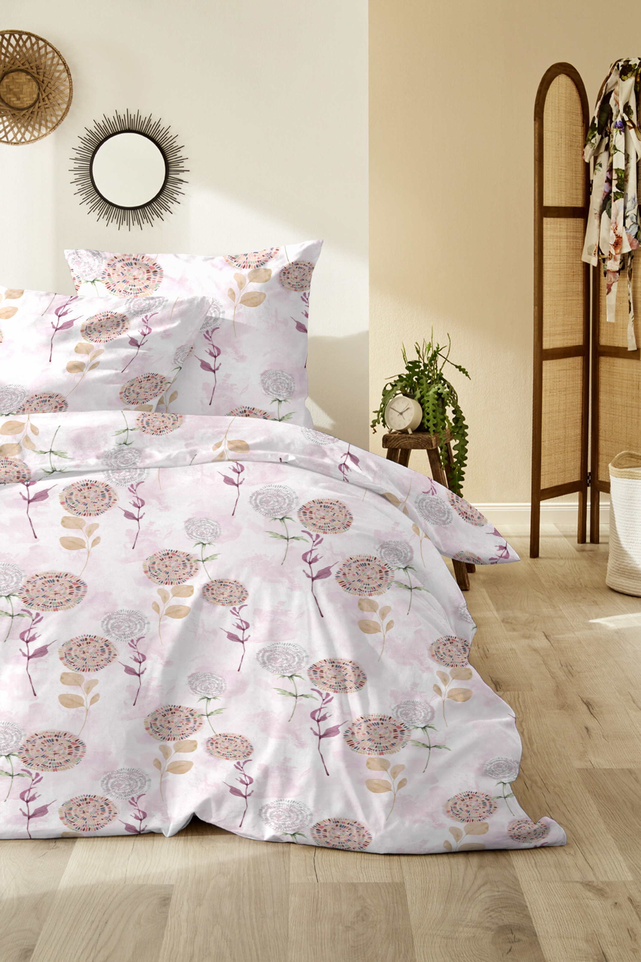 Primera Bettwäsche "Edelflanell-Bettwäsche Fallflower" 2 Stk. mit raffinier günstig online kaufen