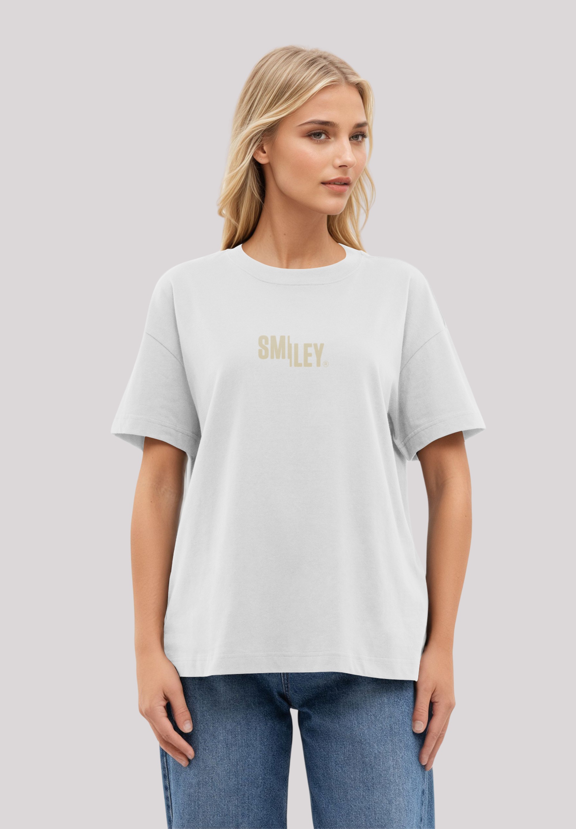F4NT4STIC T-Shirt "SMILEY beige", Premium Qualität günstig online kaufen