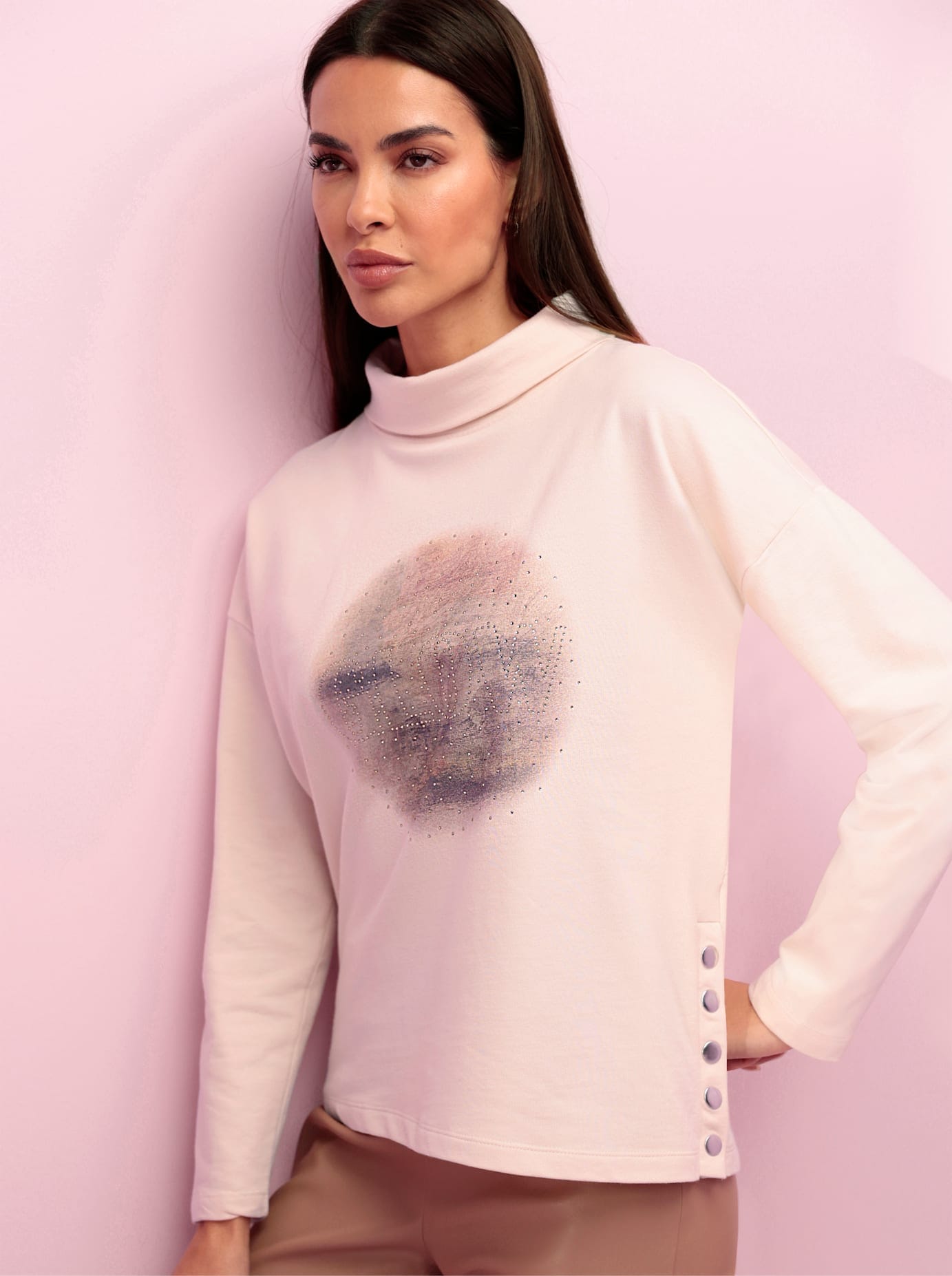 heine Langarmshirt "Druck-Shirt", 1 Stk. günstig online kaufen