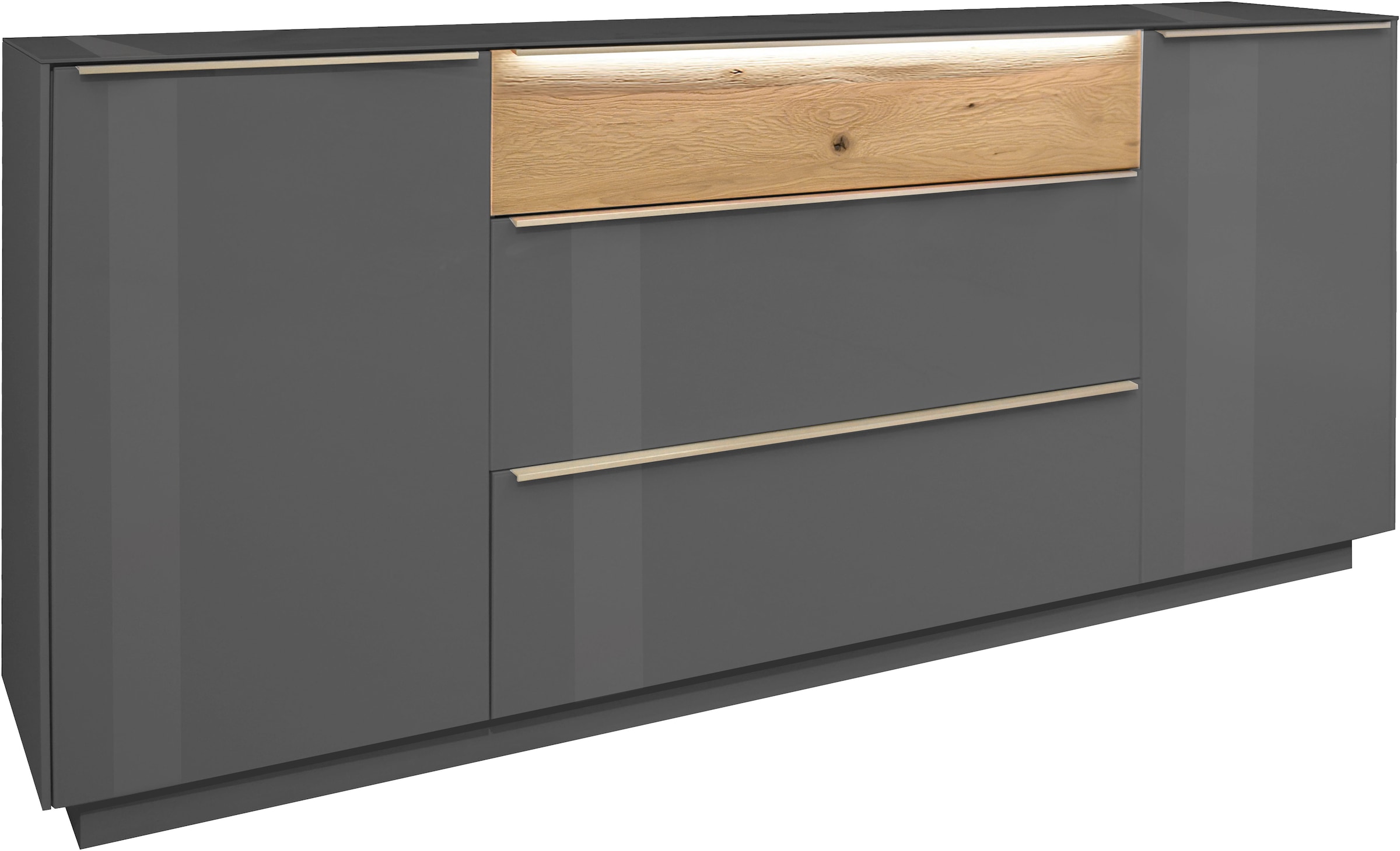 Mäusbacher Sideboard »Nova« Sideboard, BHT 214/92/42 cm, inkl. Griffbeleuchtung, Türdämpfung