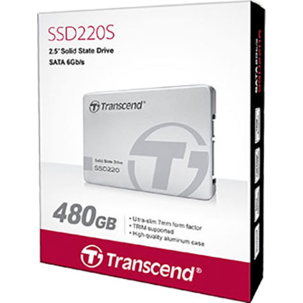 Transcend interne SSD »SSD220S 480GB«, 2,5 Zoll, Anschluss SATA III