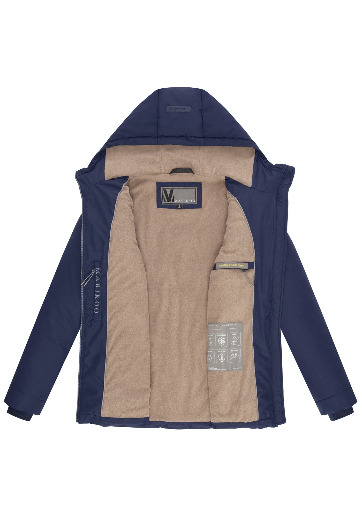 Marikoo Steppjacke »Alemee«, Mit warmen Fleecestoff im Inneren