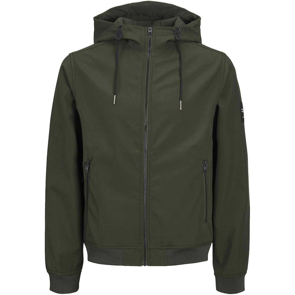 Jack & Jones PlusSize Softshelljacke »JJEBASIC SOFTSHELL HOOD NOOS PLS«, mit Kapuze