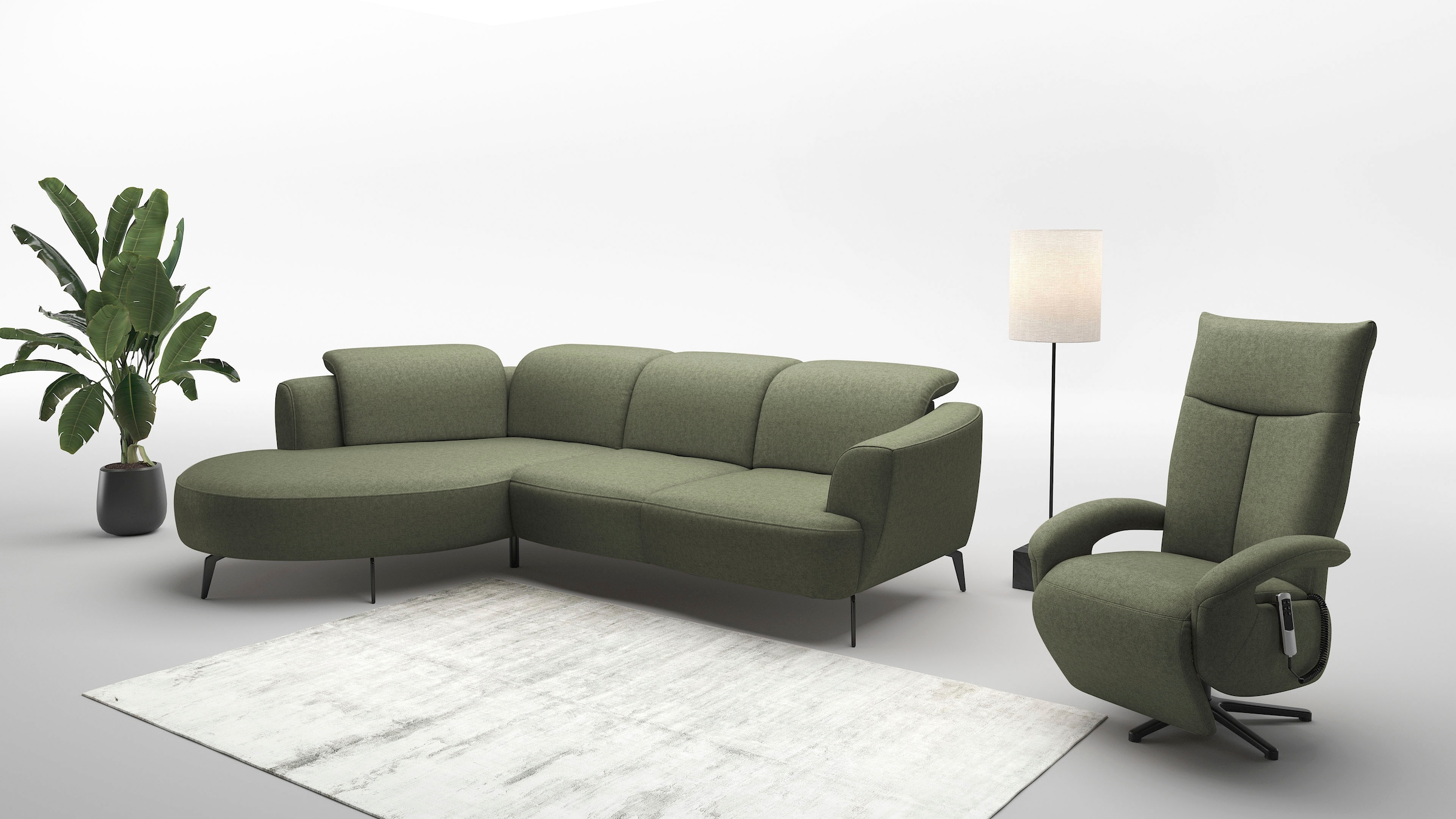 sit&more Ecksofa "Zoe", ink.Sitztiefenverstellung, wahlweise mit Kopfteilve günstig online kaufen