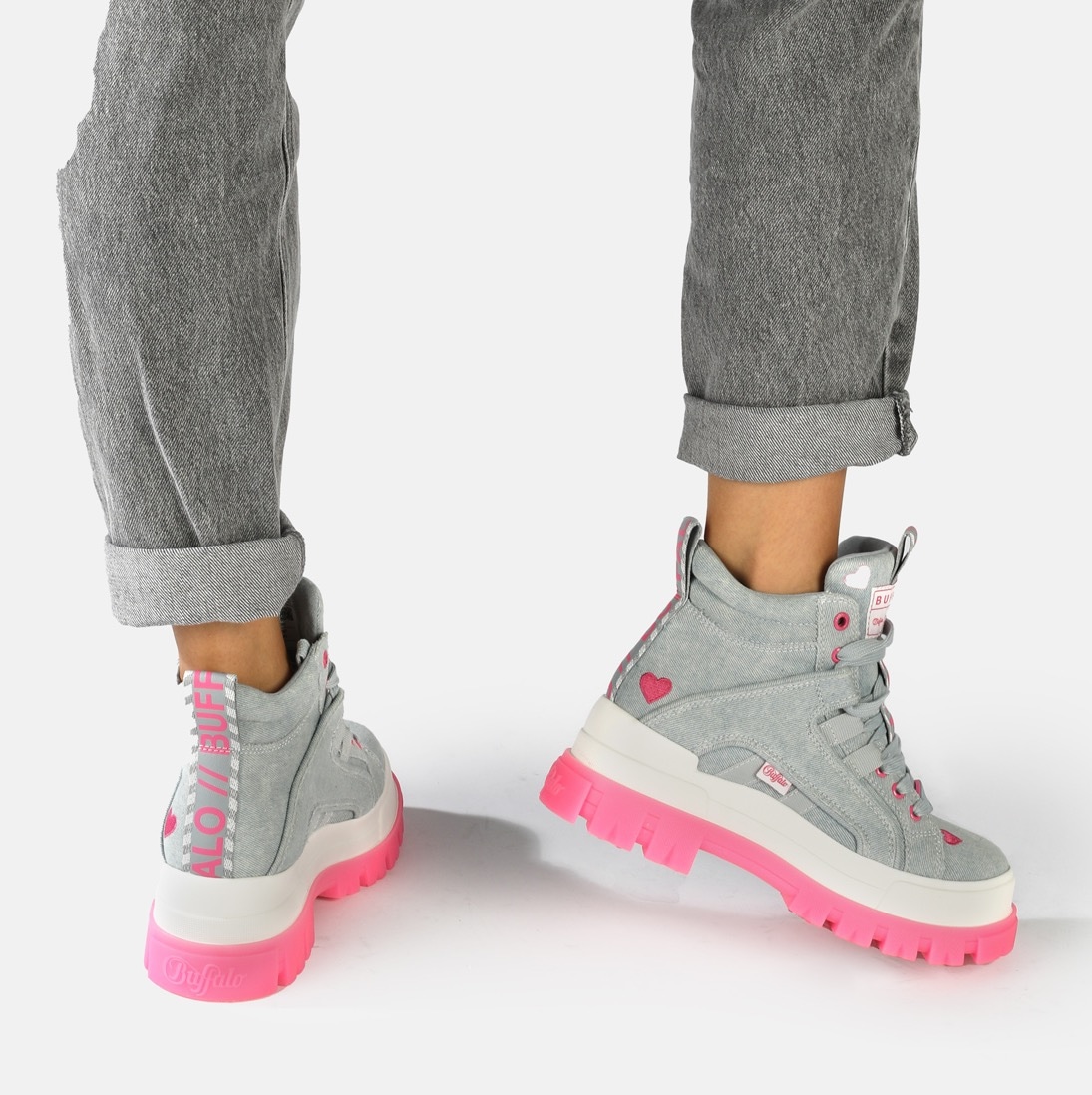 Buffalo Schnürboots  Freizeitschuh, High Top-Sneaker, mit Logoschriftzügen