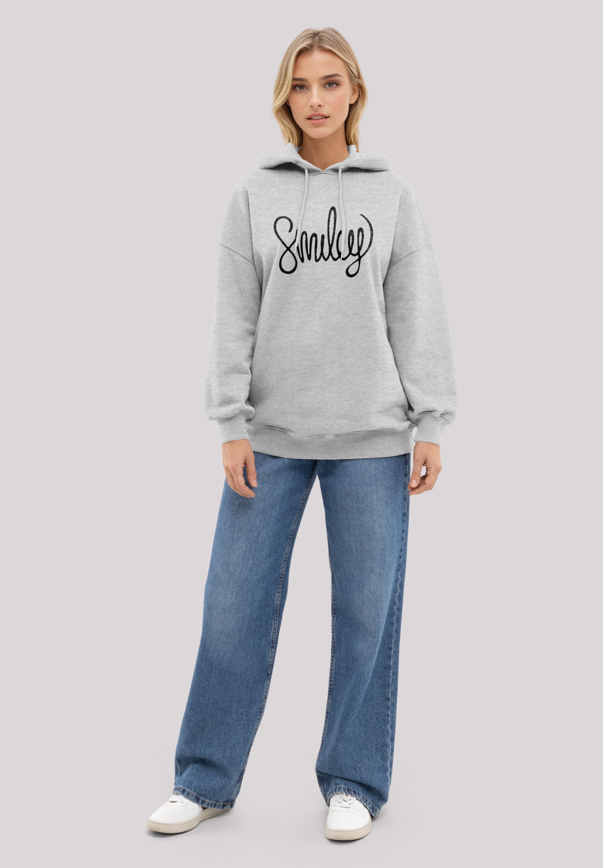 F4NT4STIC Kapuzenpullover »SMILEY black«, Premium Qualität