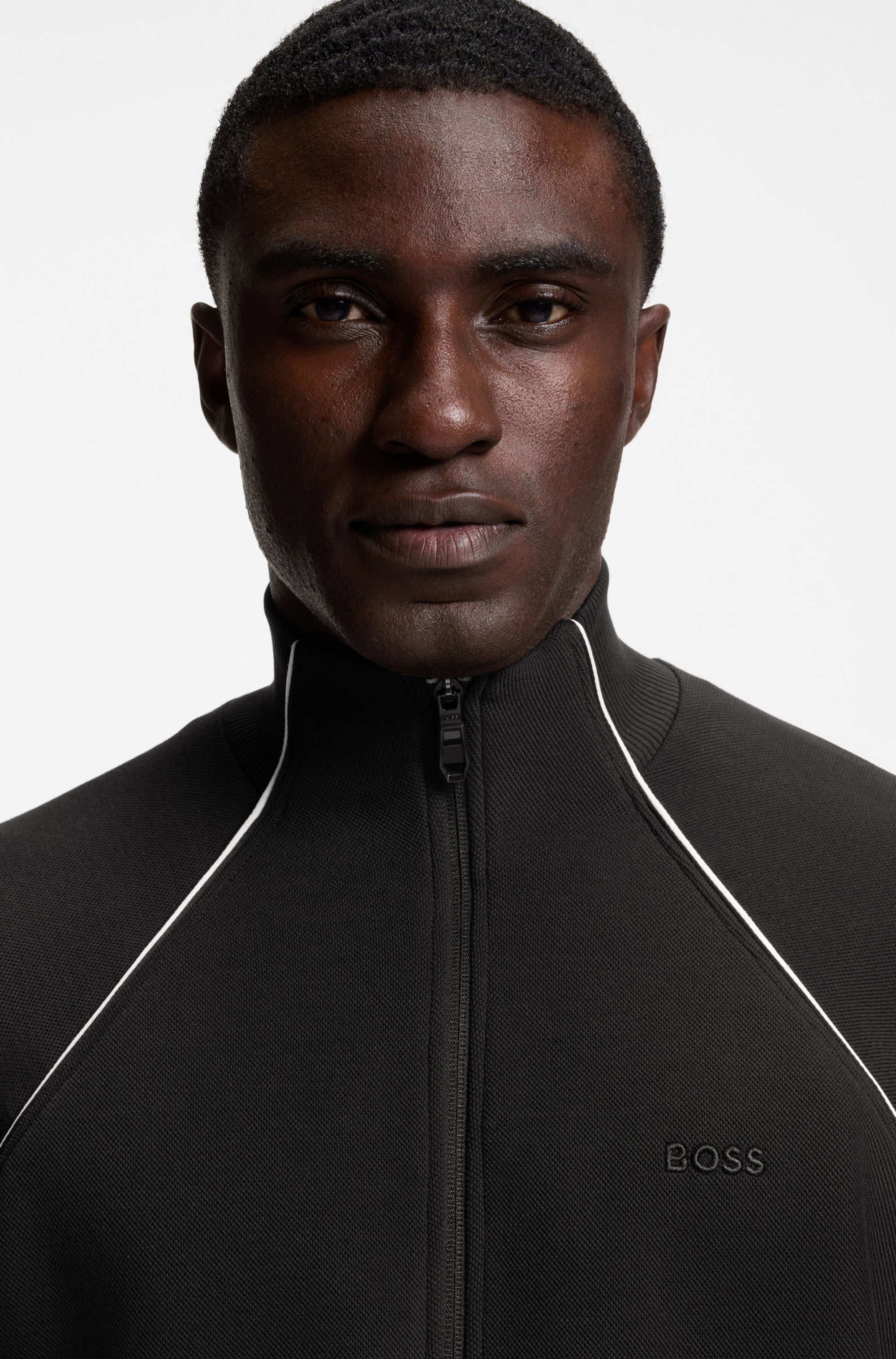 BOSS GREEN Sweatjacke "Skaz" mit Markenlabel günstig online kaufen