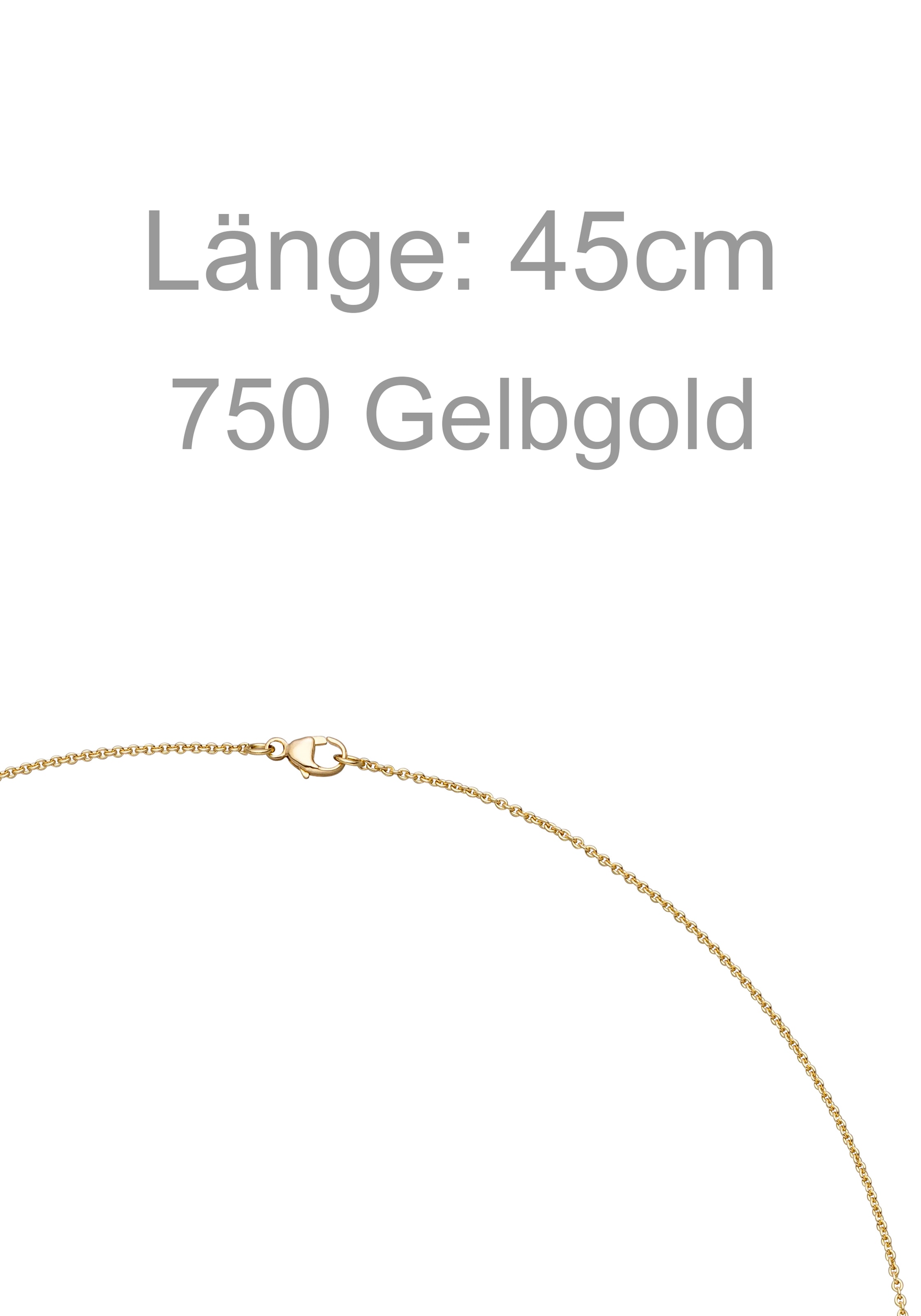 JOBO Collier 750 Gold mit 1 Diamant 45 cm