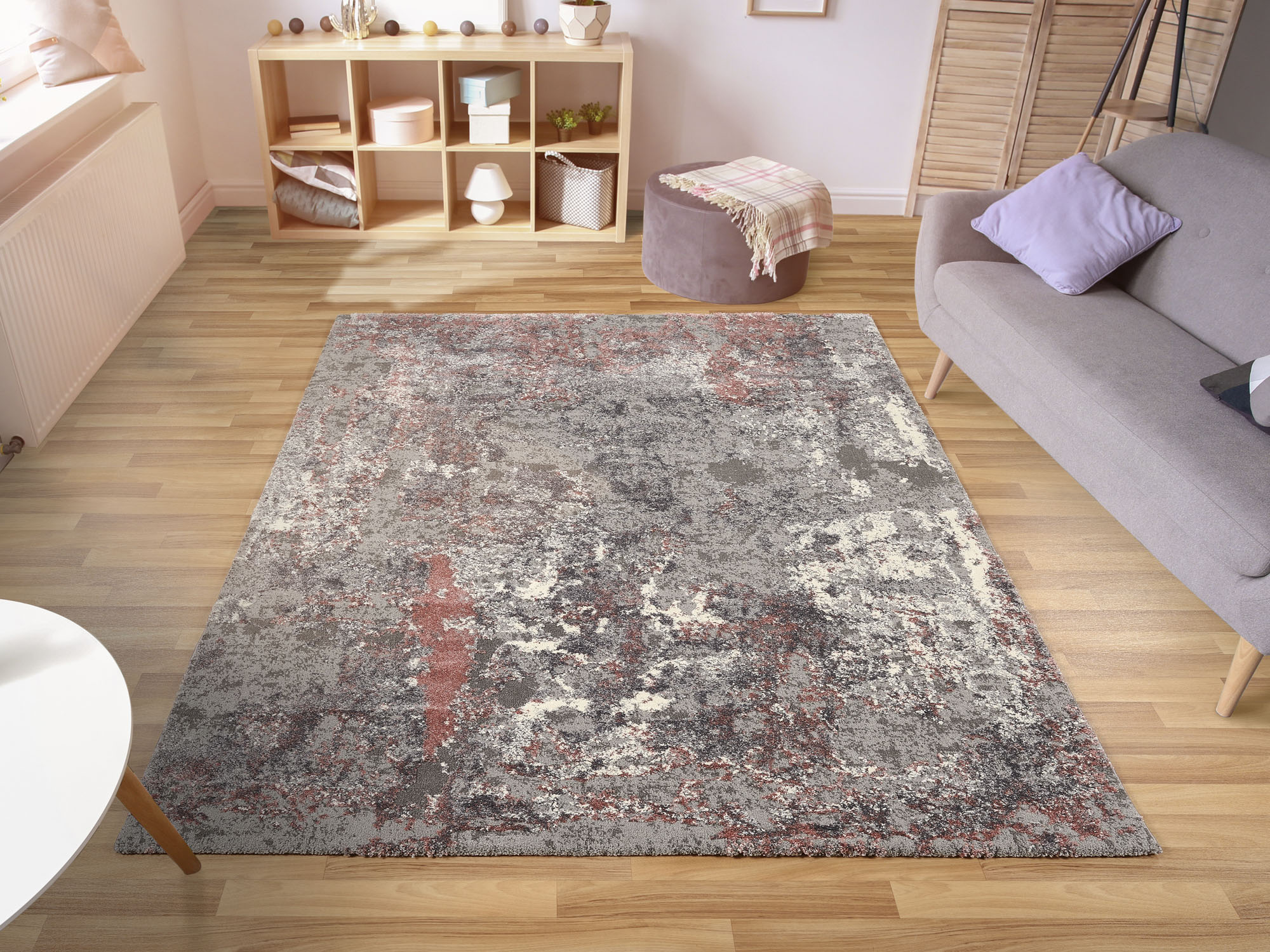 Thumbnail - OCI DIE TEPPICHMARKE Teppich "Juwel Liray", rechteckig, 20 mm Höhe, Kurzflor, Wohnzimmer, Marmor Optik, Hoch Tief Effekt