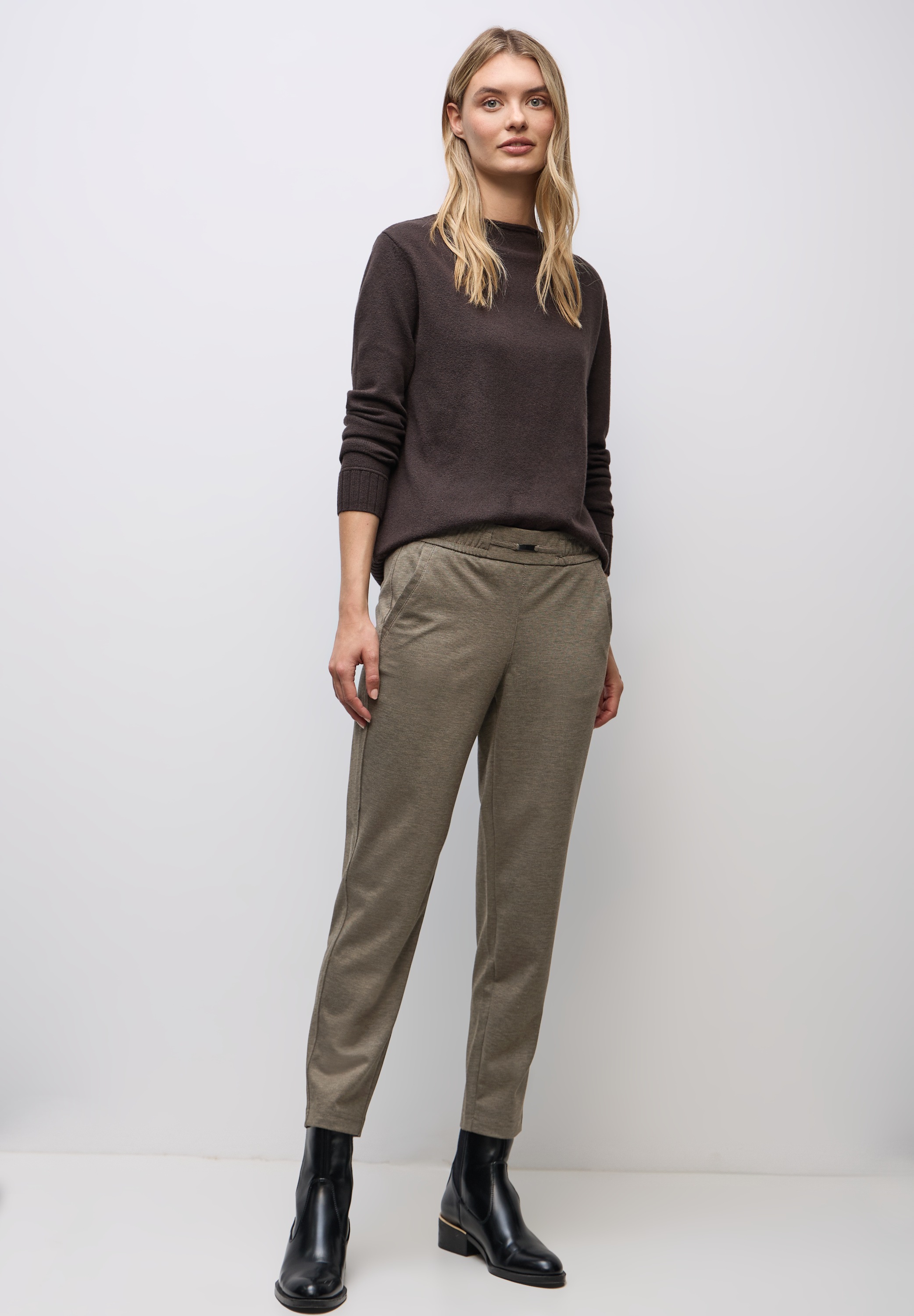 STREET ONE Stoffhose  mit Elastikbund