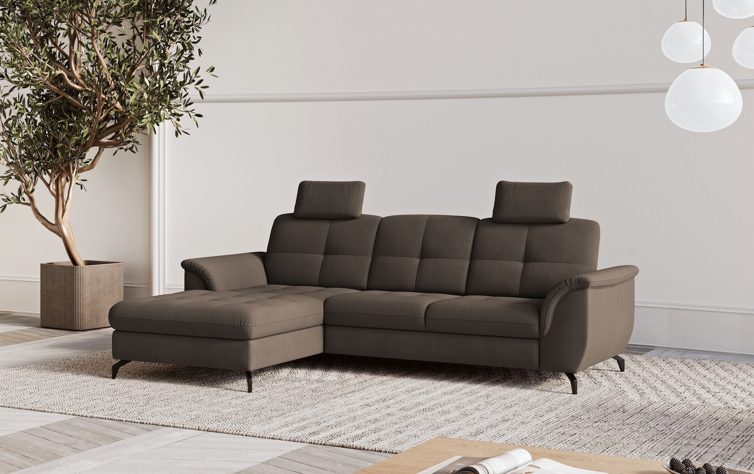 sit&more Ecksofa "Zora" wahlweise mit Schlaffunktion und Bettkasten