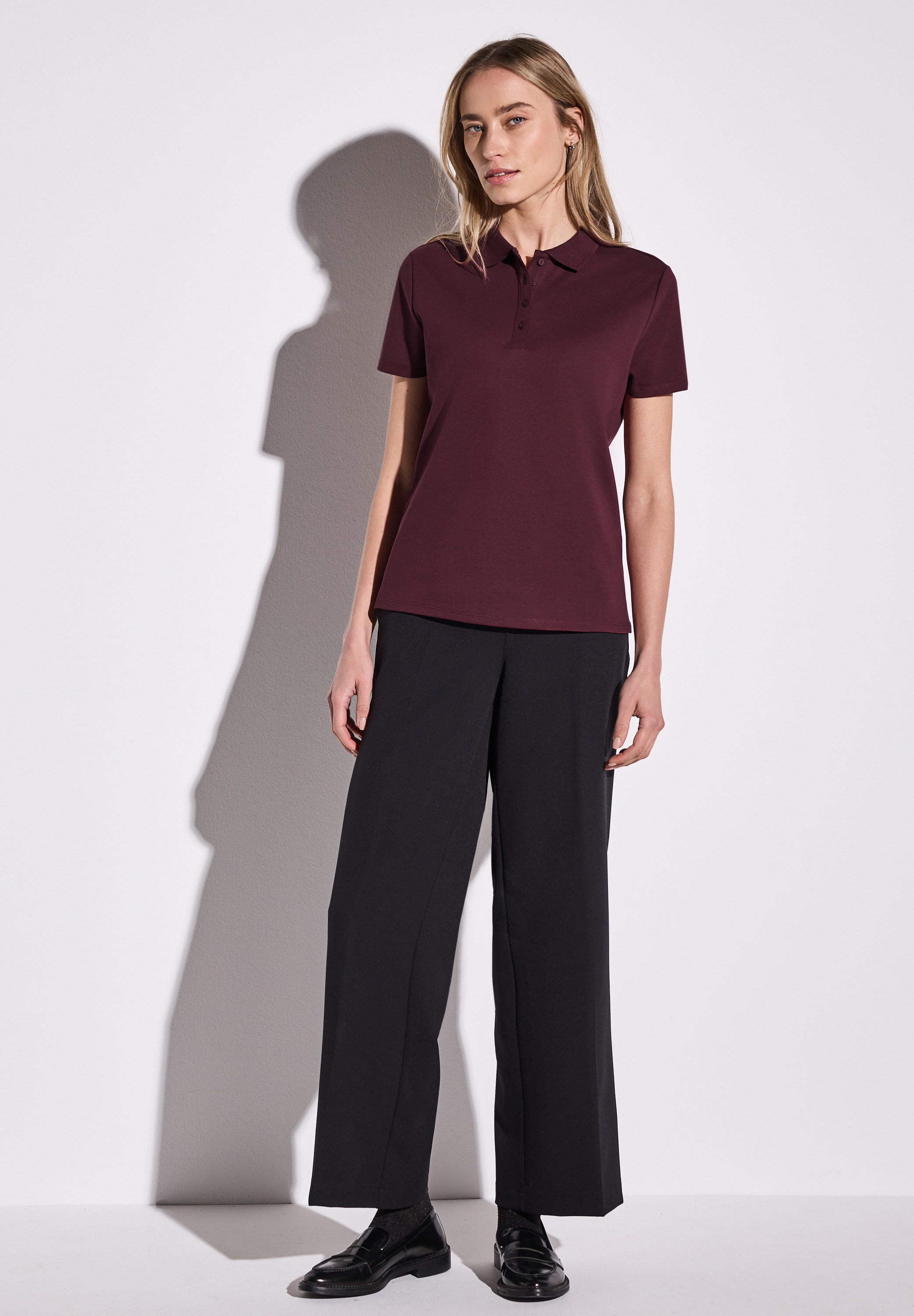 STREET ONE Poloshirt, aus Baumwolle mit Stretchante