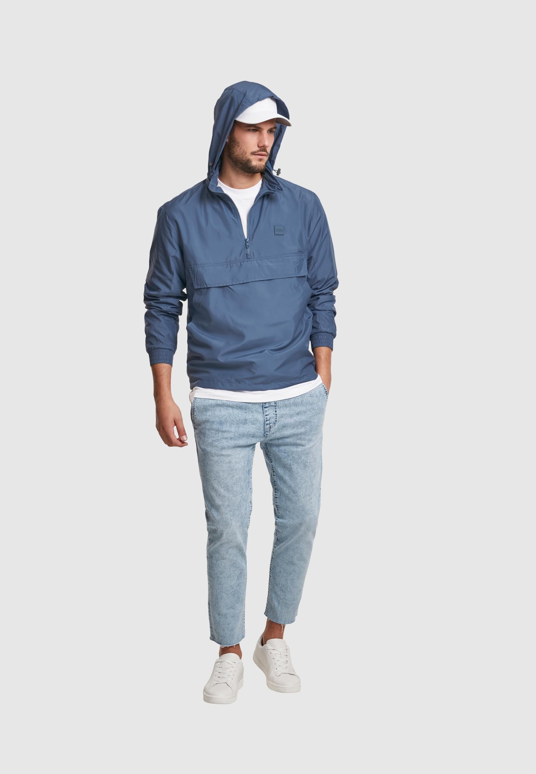 URBAN CLASSICS Allwetterjacke »Urban Classics Herren Hidden Hood Pull Over Jacket«, (1 St.), mit Kapuze
