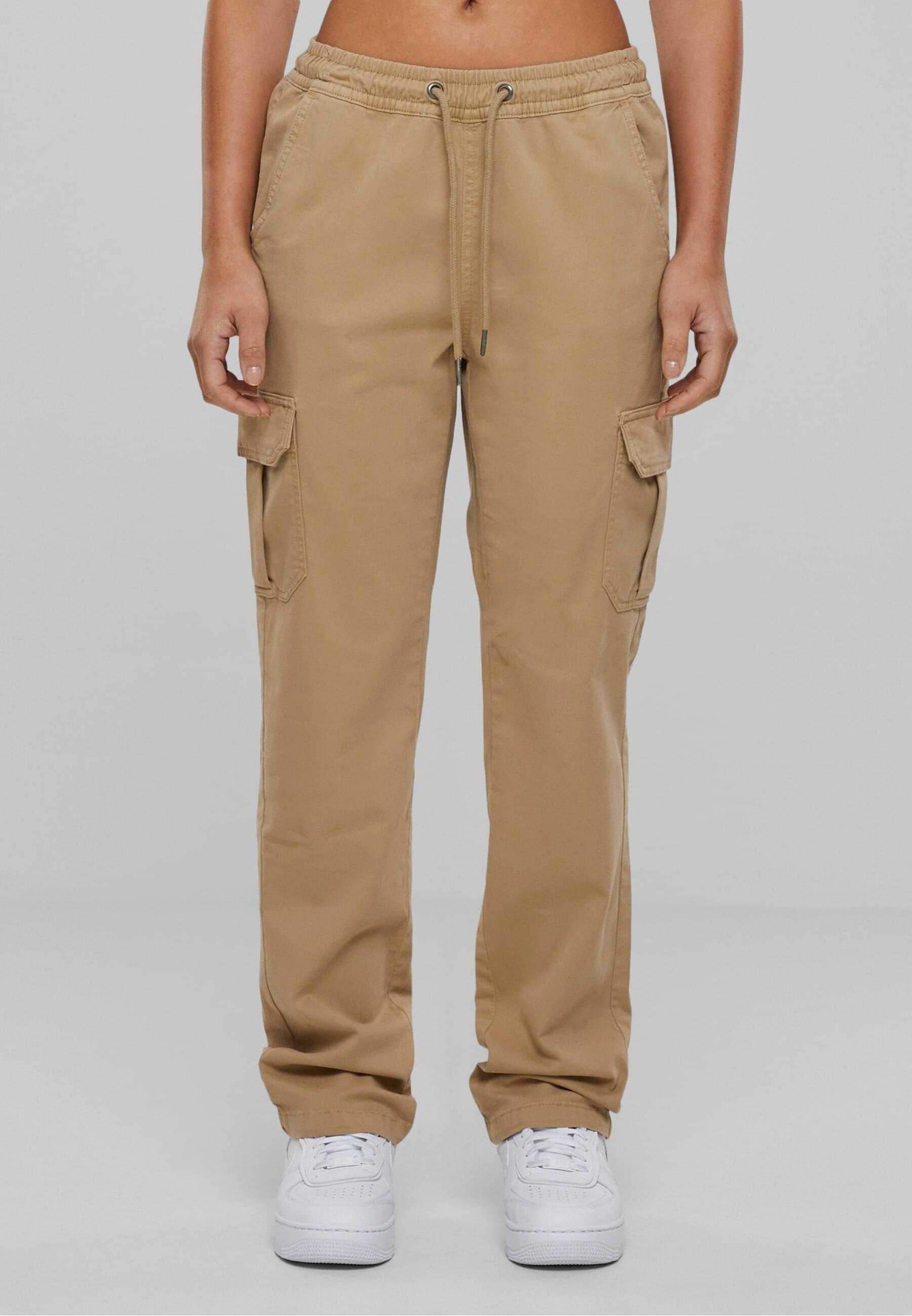 URBAN CLASSICS Cargohose »Urban Classics Damen Ladies High Waist Twill Cargo Pants«, (1 tlg.)