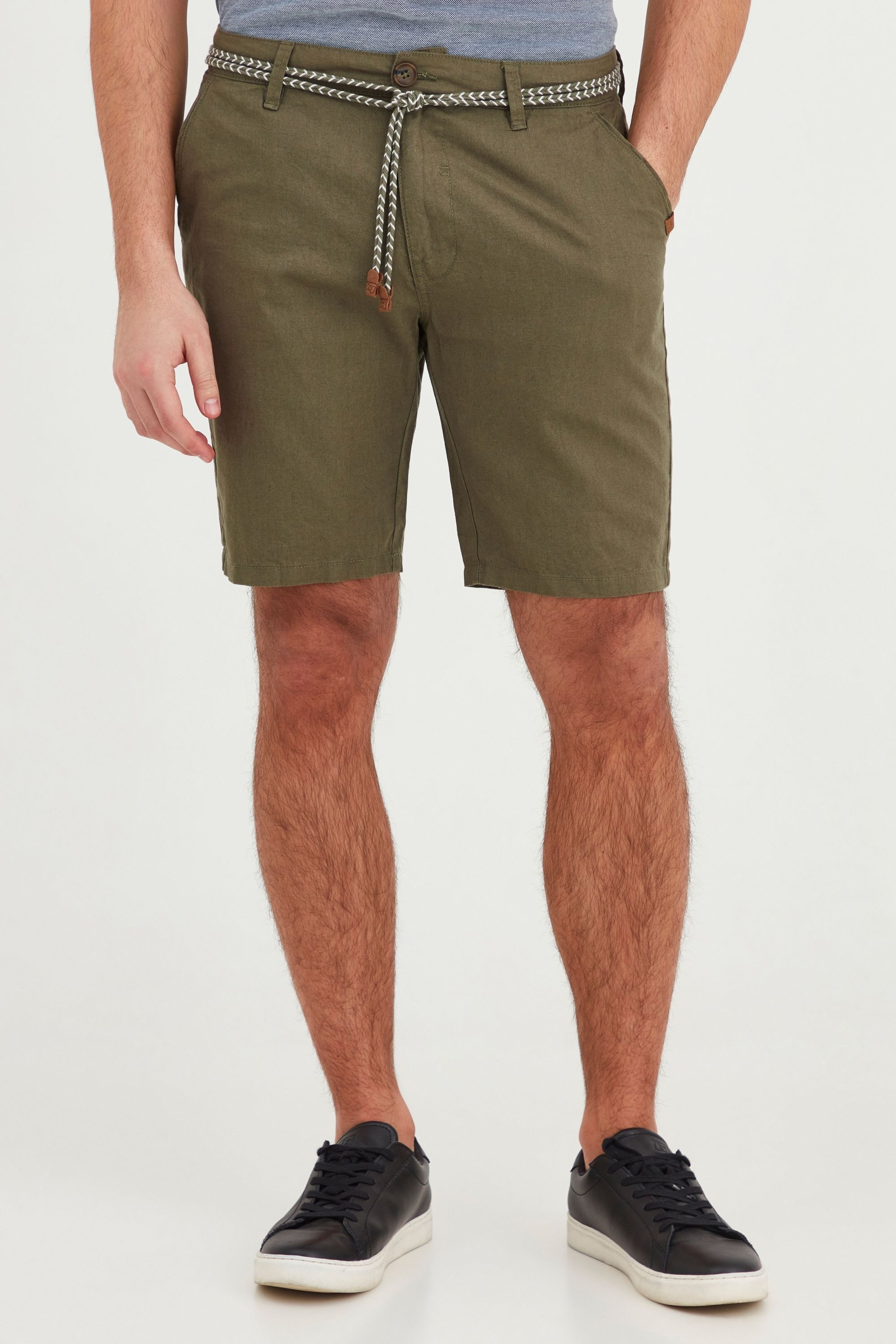 Blend Leinenhose "BHMennok" Leinenmix-Shorts mit Stoff Gürtel günstig online kaufen