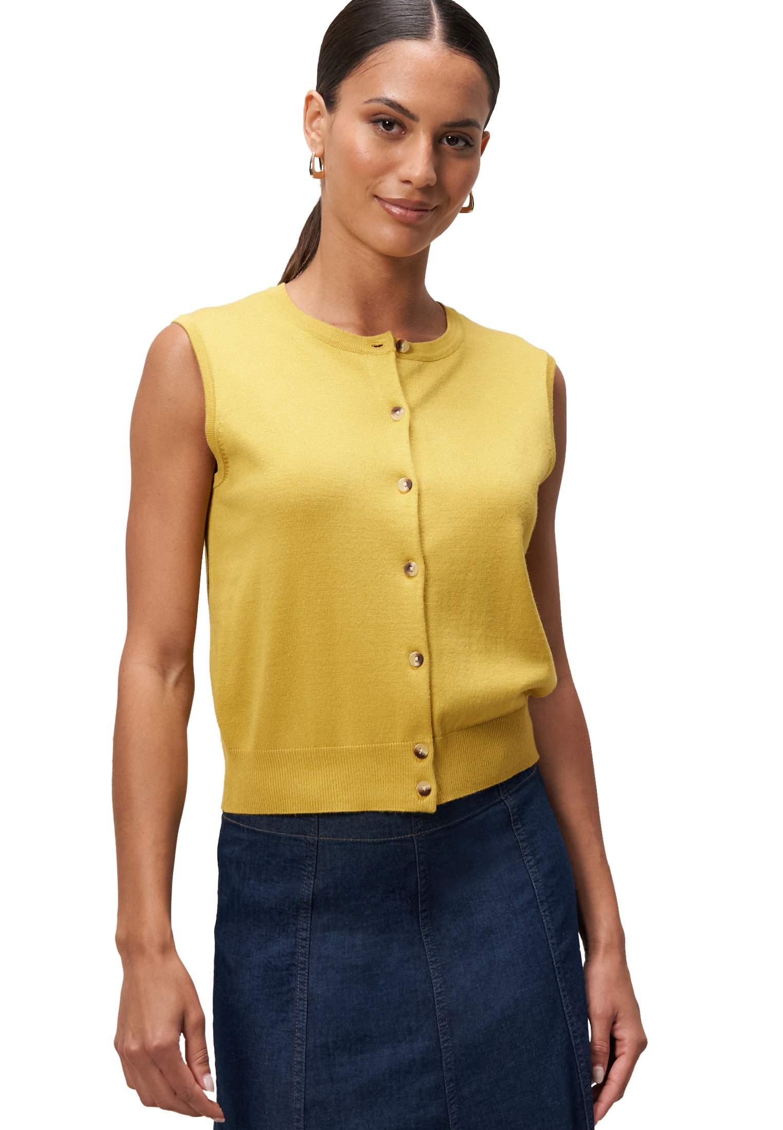 Zero Strickjacke "zero Damen Feinstrickweste mit Knopfleiste", Knopfleiste günstig online kaufen