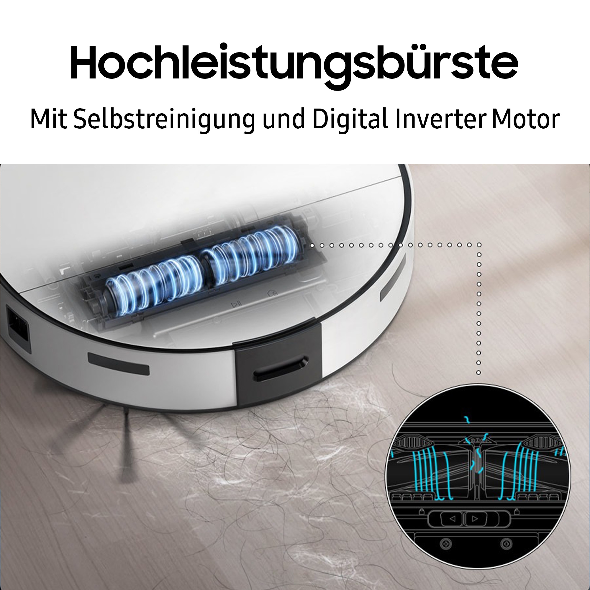 Samsung Nass-Trocken-Saugroboter »VR7MD96B14G/WD«, BESPOKE Jet Bot Combo Steam Plus