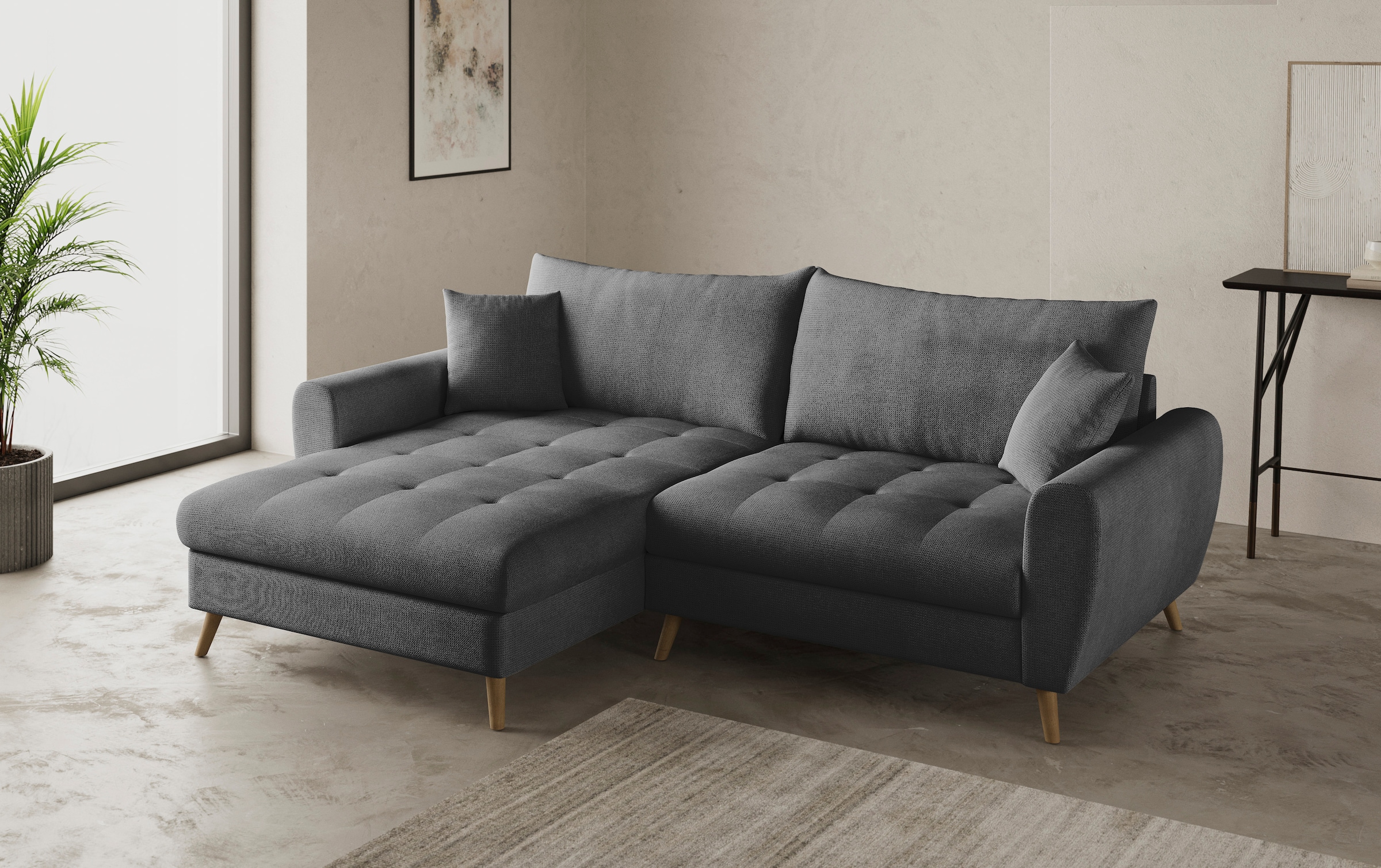 Mr. Couch Ecksofa »Blackburn II L-Form«, Wahlweise mit Kaltschaumpolsterung bis 140 kg belastbar