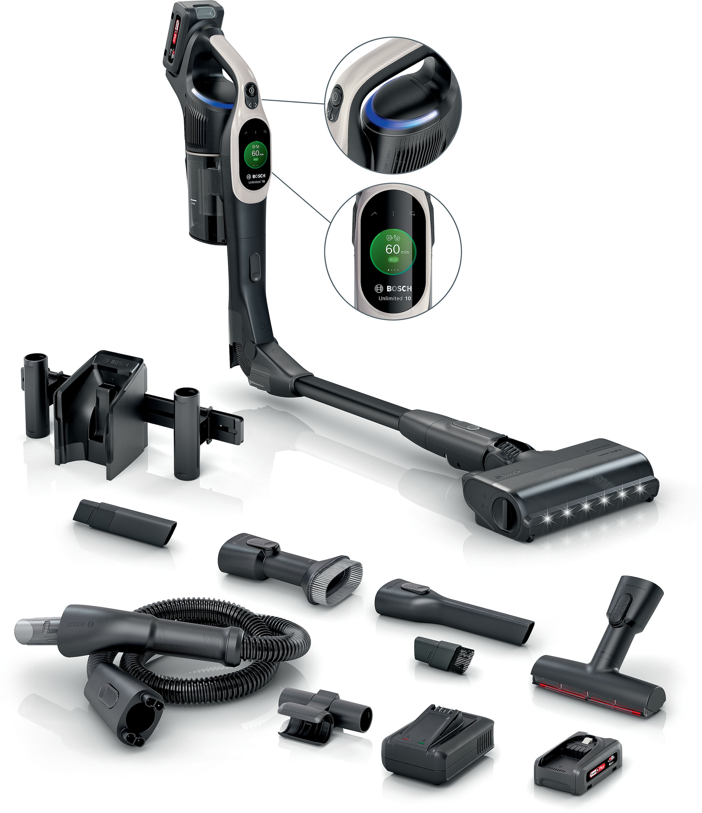 BOSCH Akku-Stielstaubsauger "BTS1042GQC" Display, Knickrohr, HEPA-Filtersys günstig online kaufen