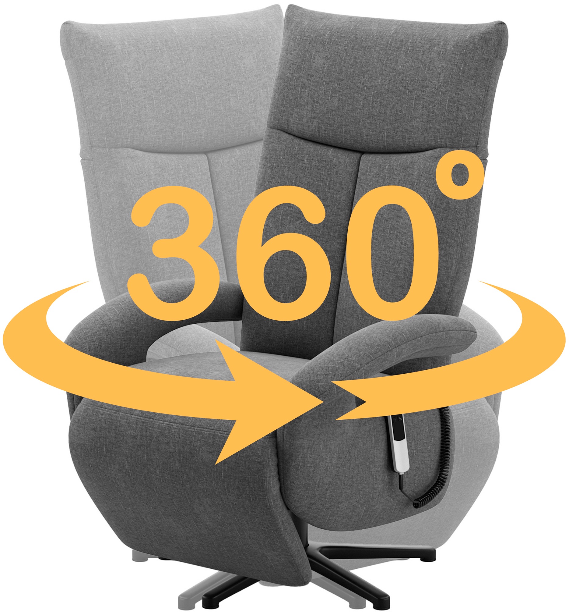 Home affaire TV-Sessel »Rochelle«, (1 St.), TV-Sessel mit Drehfunktion 360 Grad