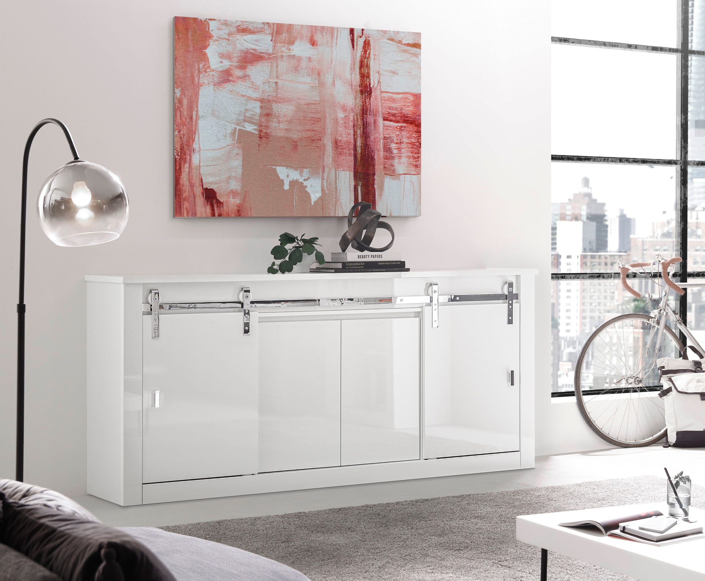 Home affaire Sideboard "Daytona, moderner Schrank, zeitlose Kommode, 201 cm günstig online kaufen