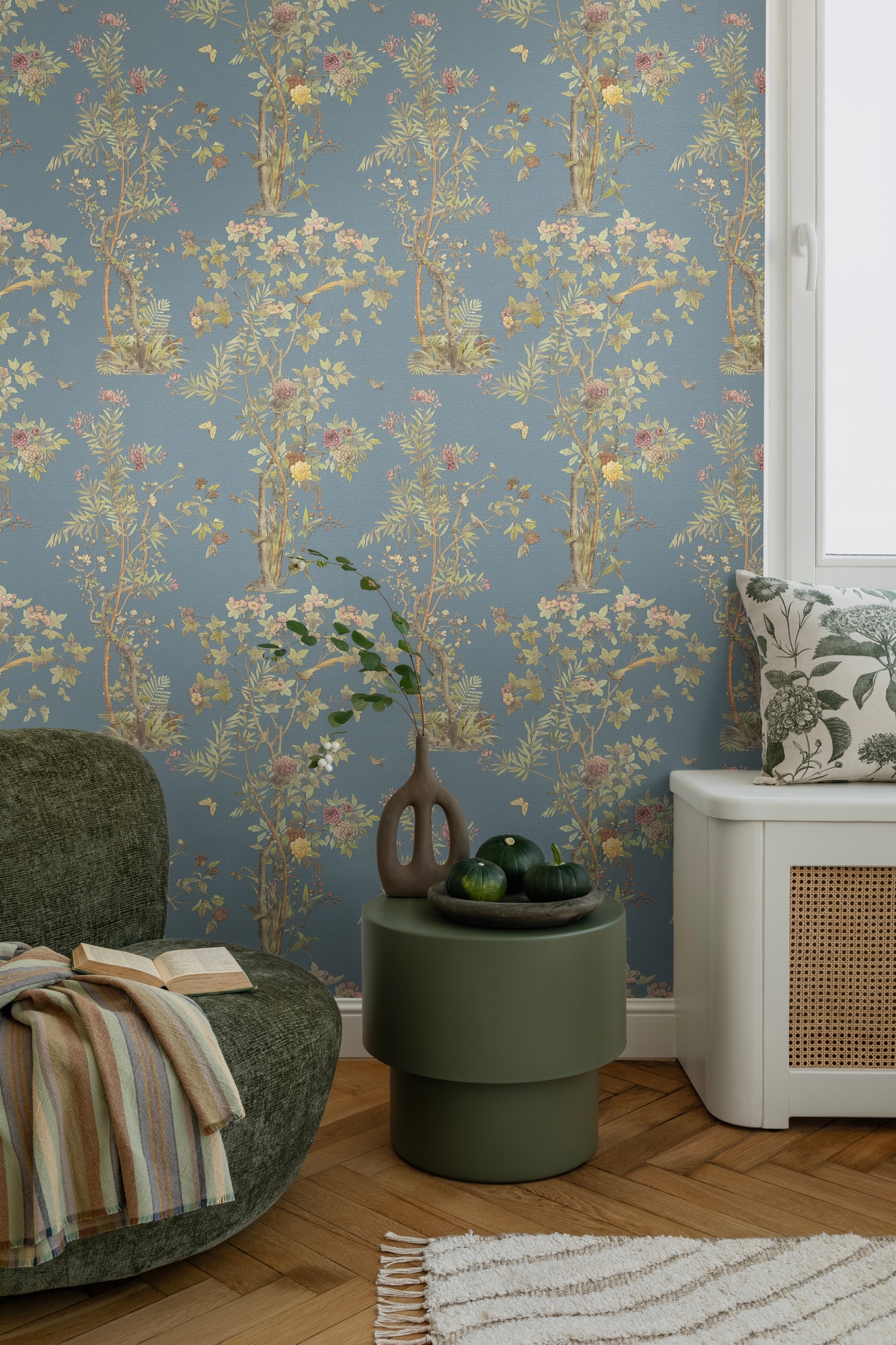 A.S. Création Vliestapete »Florale Mustertapete Schmetterlinge bunte Farben« botanisch strukturiert