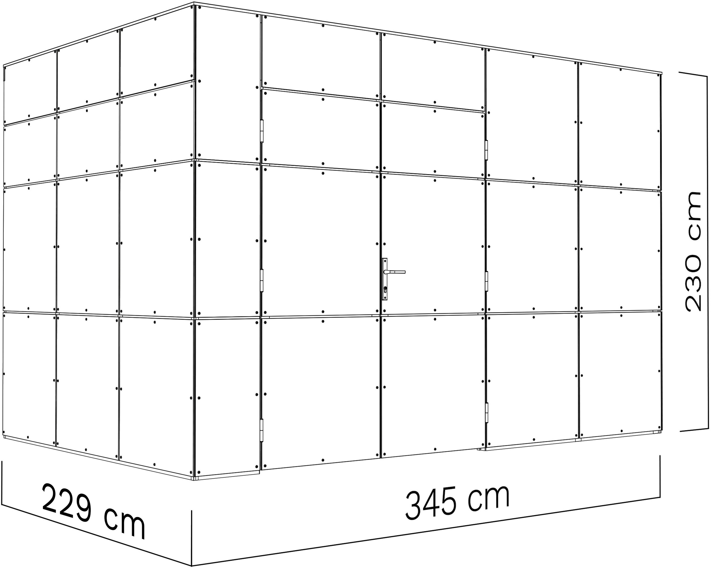 BERTILO Gartenhaus »HPL 2, in verschiedenen Farben«, Fassaden-HPL in Architekturqualität, witterungsbeständig, farbstabil