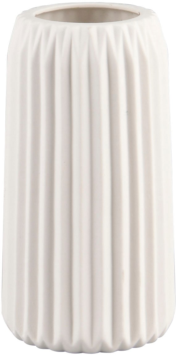 MIRRORS AND MORE Dekovase "RUFFLE" Schlichte, zeitlose Dekovase günstig online kaufen