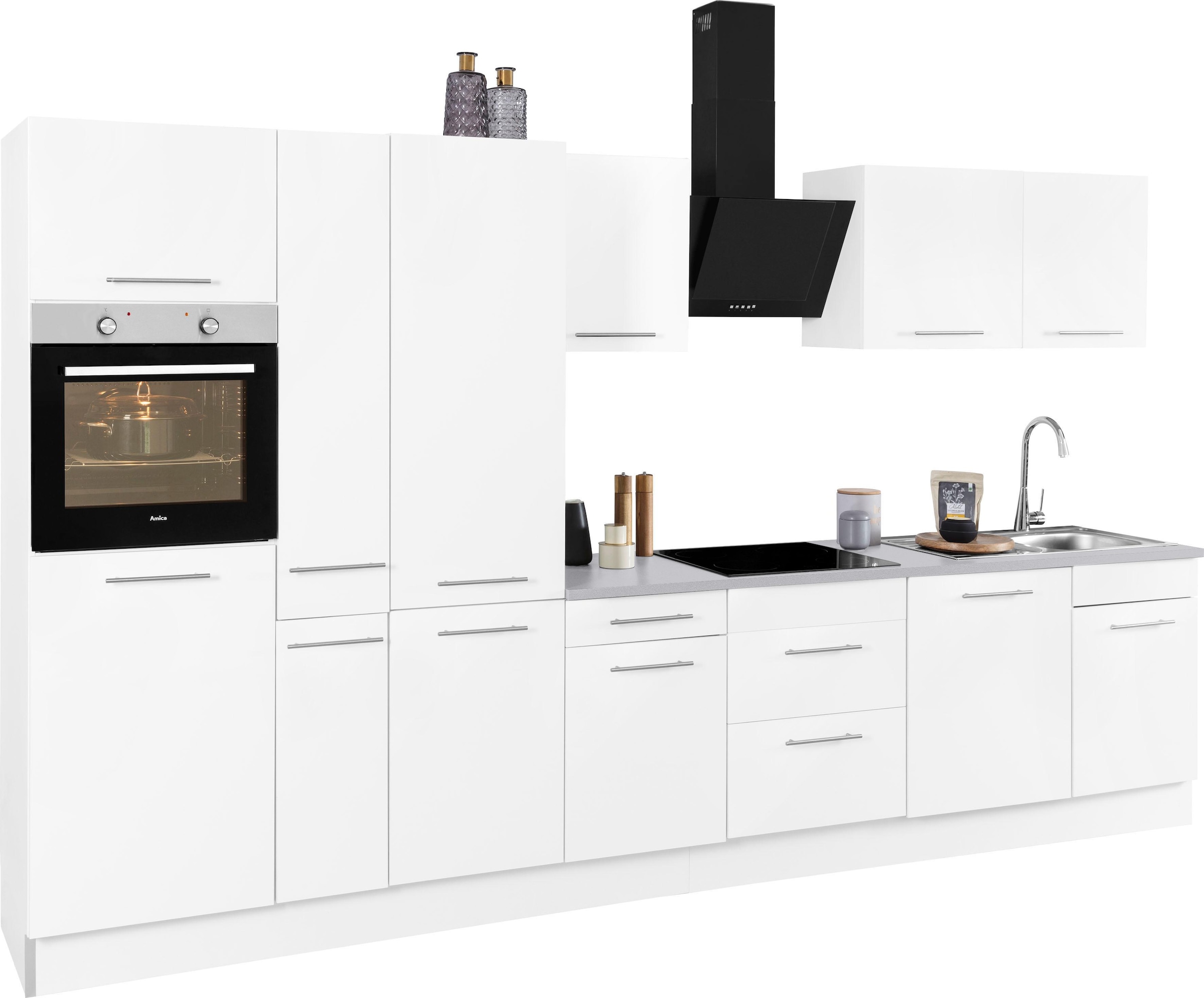 wiho Küchen Küchenzeile »Ela«, Breite 360 cm, Soft-Close-Funktion, höhenverstellbare Füße