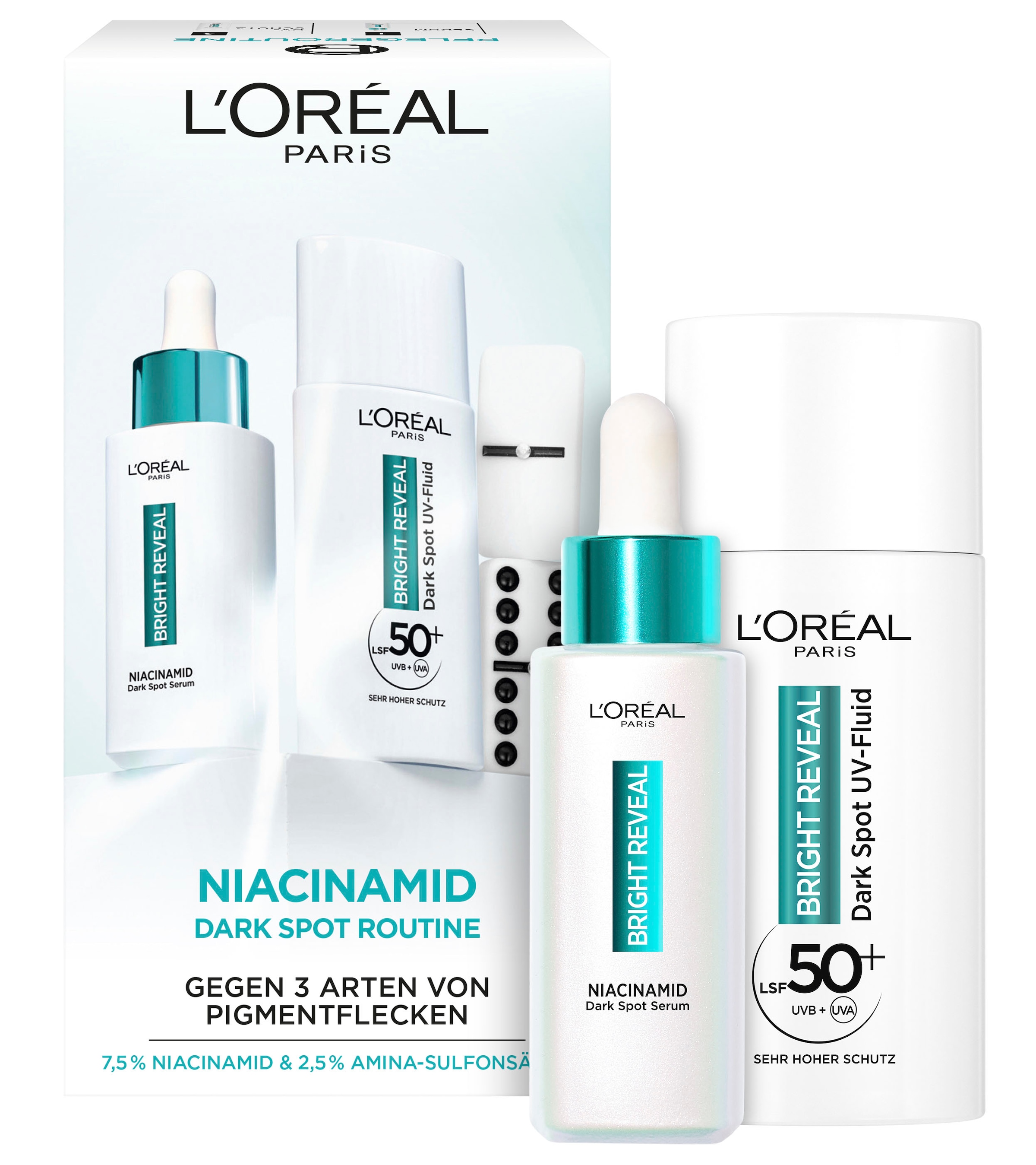 LORÉAL PARIS Gesichtspflege-Set "BRIGHT REVEAL SET" mit Niacinamid