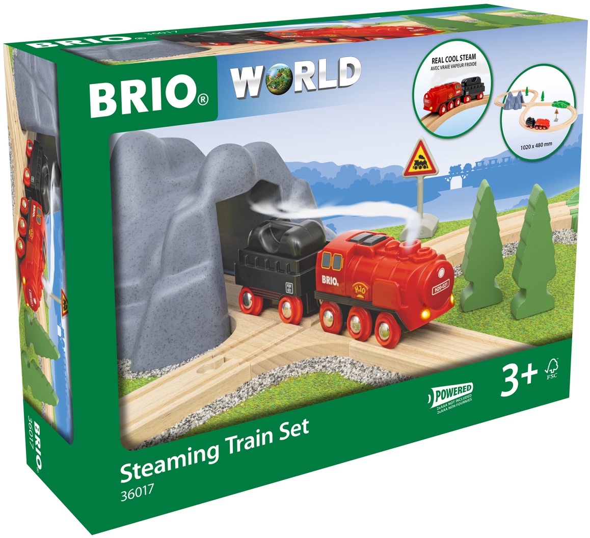 BRIO® Spielzeug-Eisenbahn »BRIO® WORLD, Batterie-Dampflok Set«, FSC®- schützt Wald - weltweit