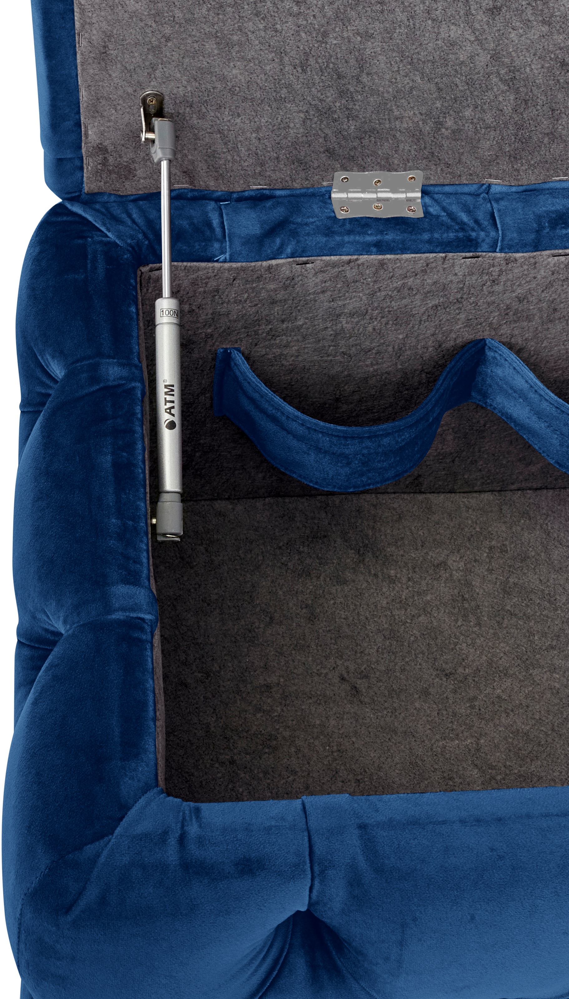 Guido Maria Kretschmer Home&Living Polsterhocker »KALINA, hochwertige Knopfheftung, B/T/H: 120/55/45 cm«, mit Staufach und innenliegenden Laschen zur besseren Aufbewahrung