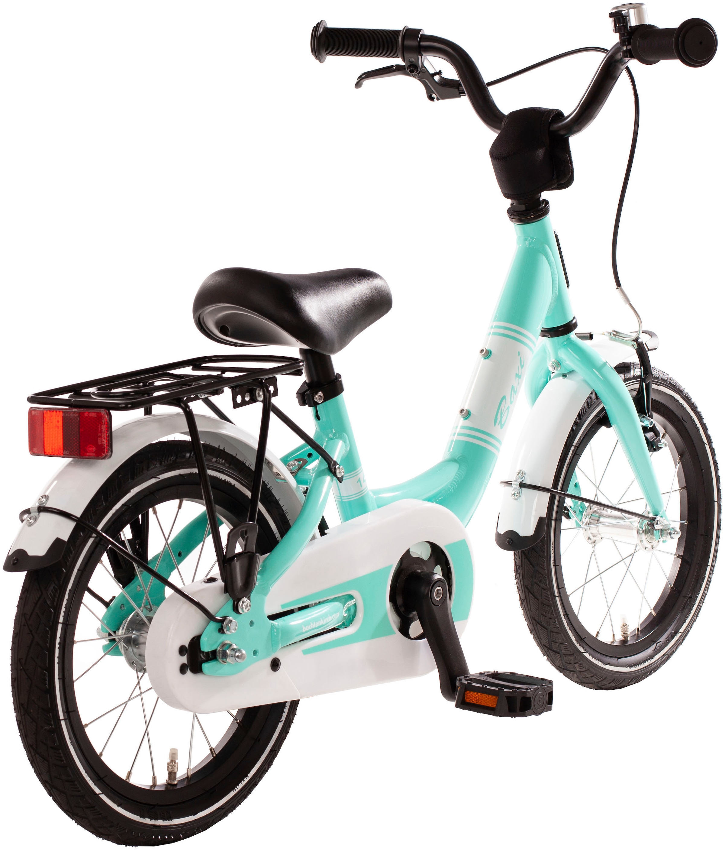Bachtenkirch Kinderfahrrad »14" Baxi - aqua«, 1 Gang, ohne Schaltung, (Packung), Alu Kinderfahrrad mit Vollausstattung, erhältlich in 14/16/18 Zoll